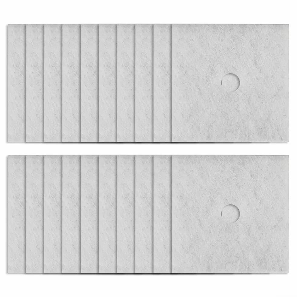 Zestaw 20 filtrów do wentylatora Maico ZF 60/100 wszystkich typów ER, odpylacz klasy G2, grubość 135 x 135 mm, 10 mm, biały