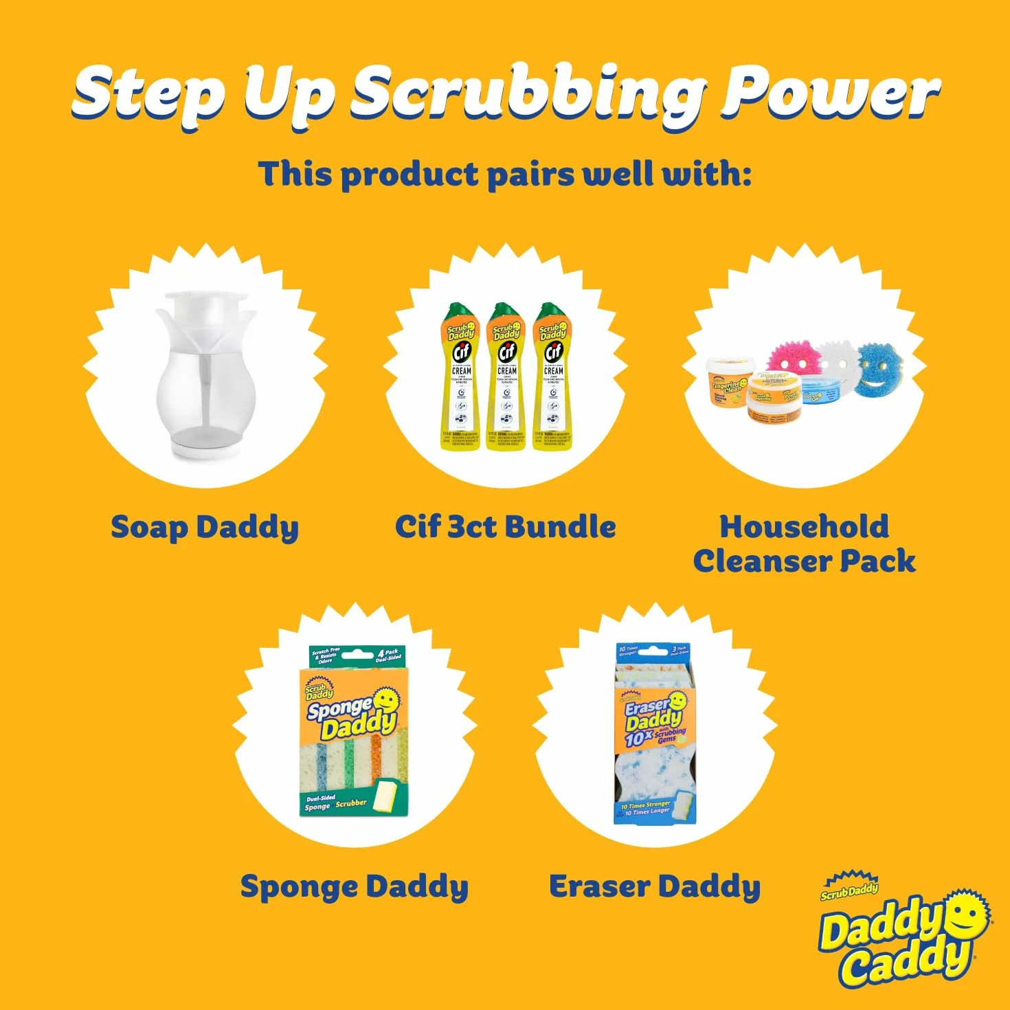 Scrub Daddy Caddy Gąbka Żółty