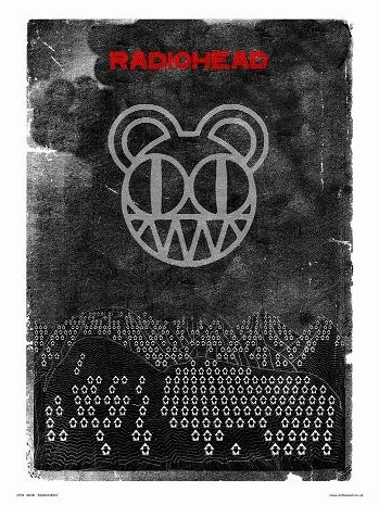 Radiohead Pop Art plakat z nadrukiem peruki (048)