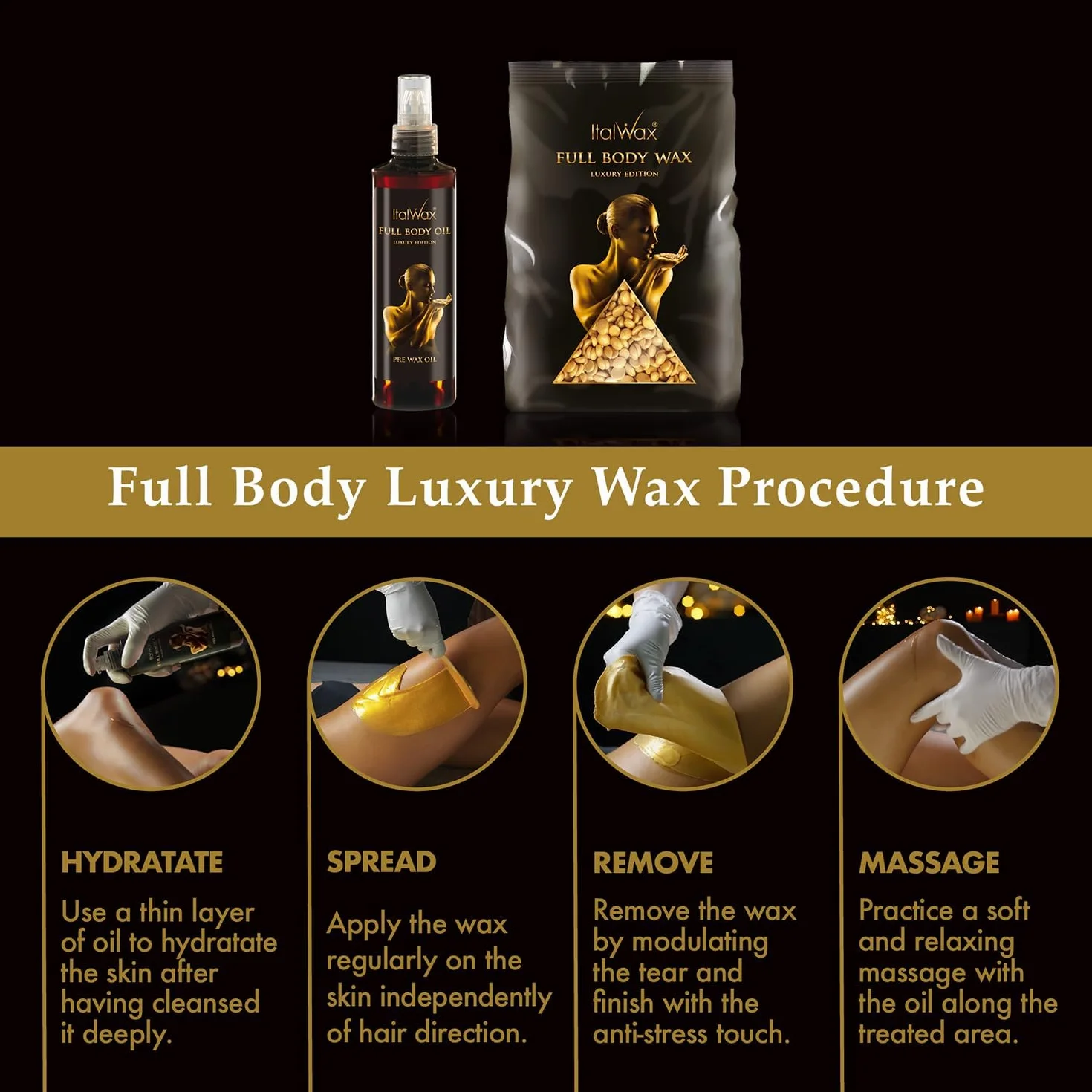 Wosk luksusowy twardy w granulkach do depilacji całego ciała ItalWax Full Body Wax, 1kg