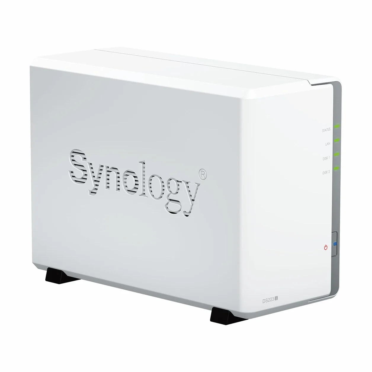 Synology DS223j 2-Bay Diskstation NAS (Realtek RTD1619B 4-Core 1.7 GHz 1GB DDR4 RAM 1xRJ-45 1 GbE port LAN) pakiet z 2 x 3TB WD RED Plus HDD (WD30EFPX - 68C6CN0)