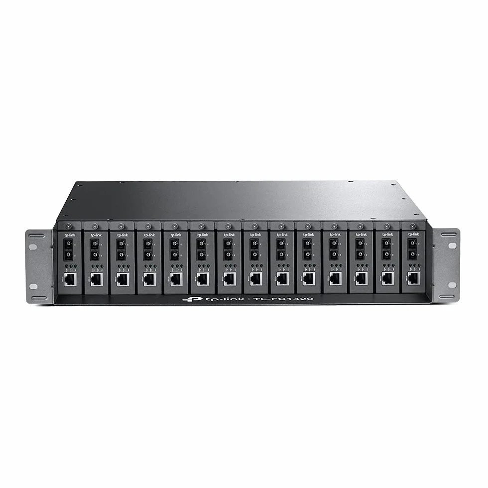 TP-Link TL-FC1420 | Obudowa rack 14-slotowa dla konwerterów mediów | Hot-swap | Zasilanie redundantne