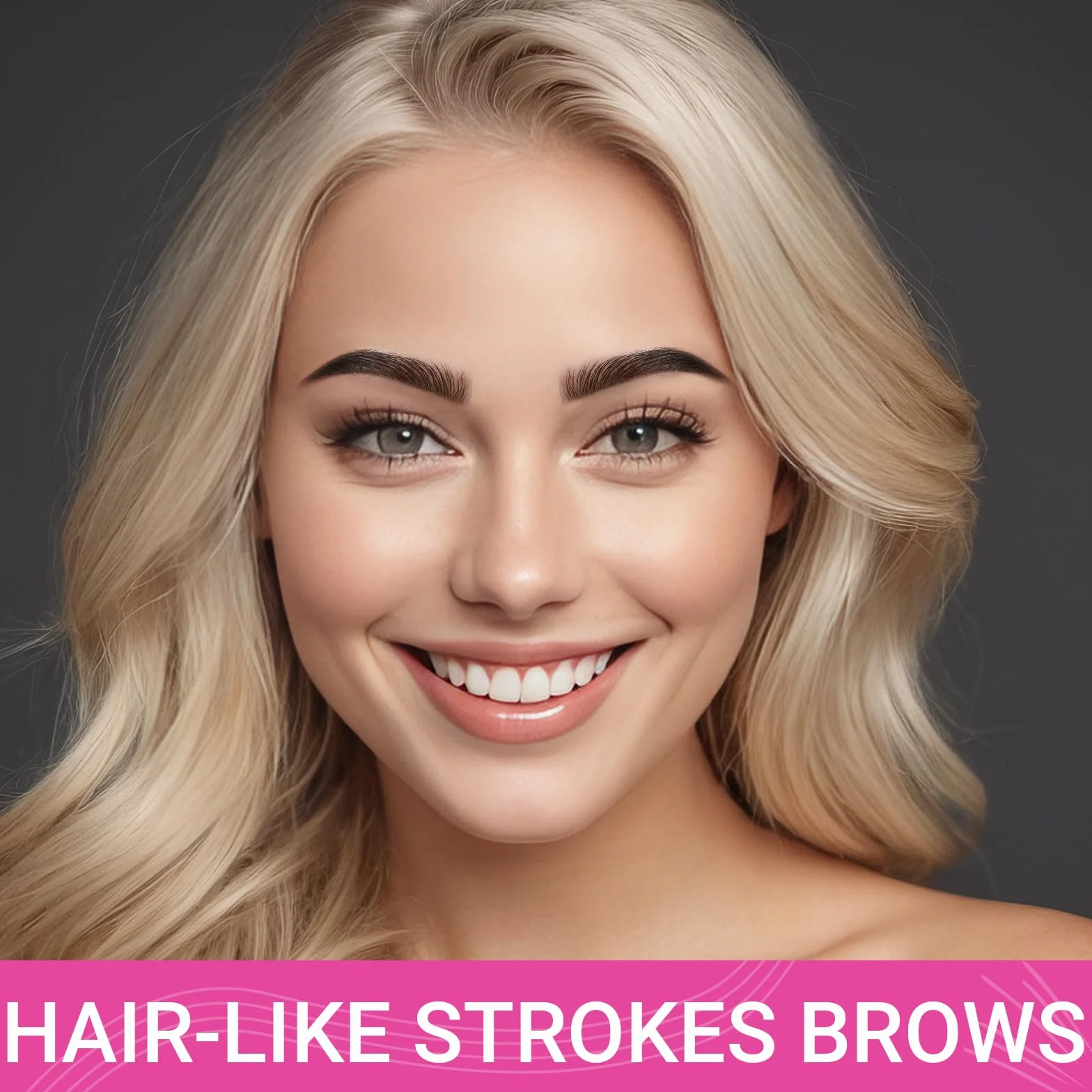 iMethod Microblading kredka do brwi - Eyebrow Pencil 2-w-1 dwustronna kredka do brwi z 4-zębnym aplikatorem z mikro-widelcową końcówką i precyzyjną końcówką pędzla tworzy naturalne brwi, brązowa