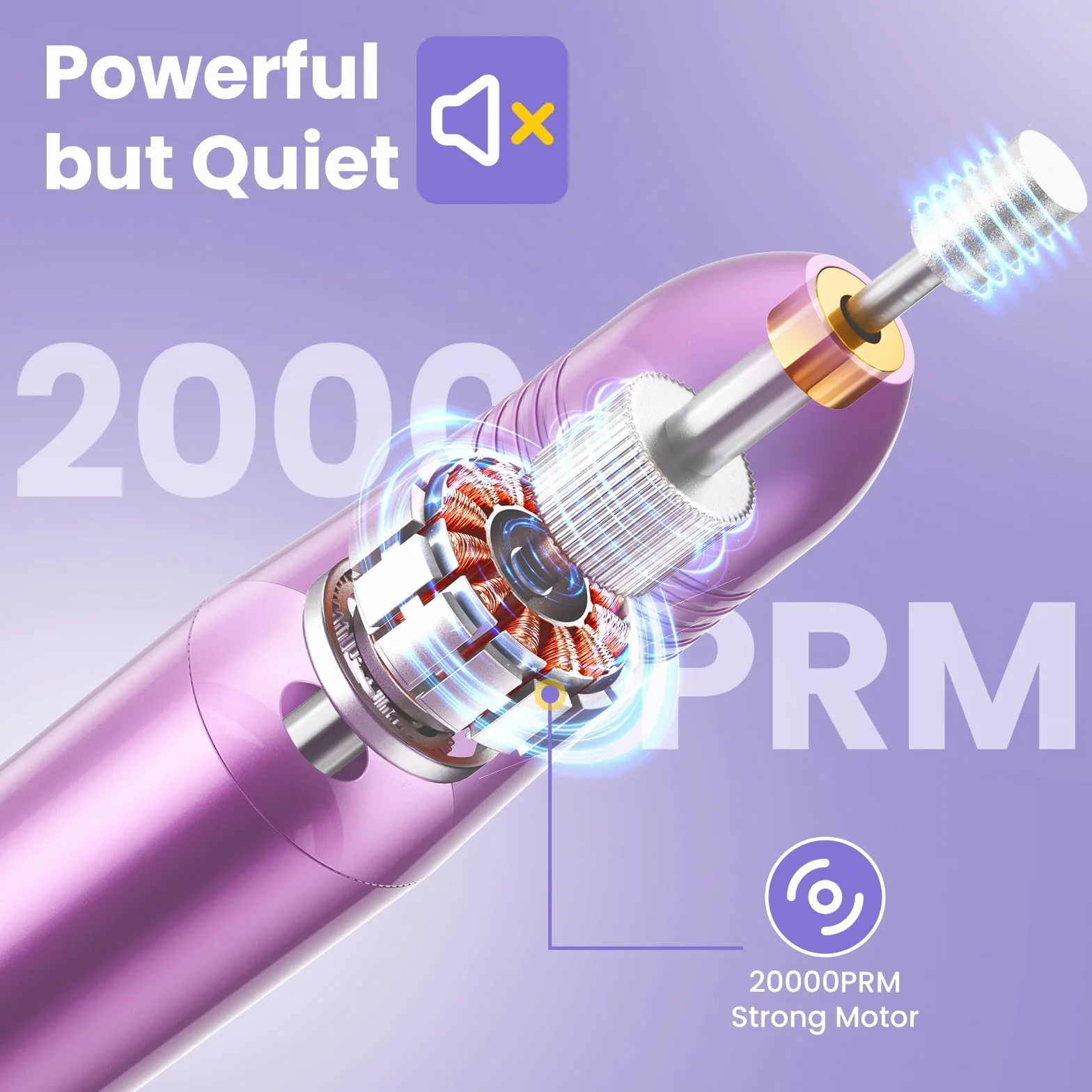 Elektryczne wiertło do paznokci akrylowych i żelowych, elektryczne pilniki do paznokci, 20 000 obr./min, pilnik elektryczny do paznokci, pedicure, prezent dla początkujących, dziewcząt, kobiet i mam