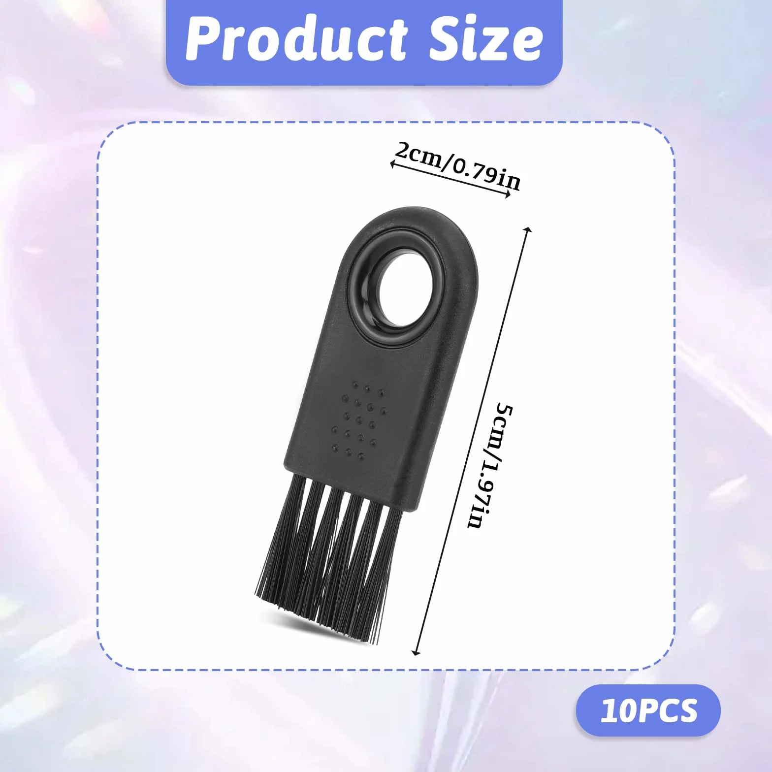 TIESOME 10 sztuk pędzli do czyszczenia golarek, elektrycznych szczotek do golenia, szczotki do brody, szczotki do czyszczenia brody w przypadku elektrycznych głowic tnących (czarne)