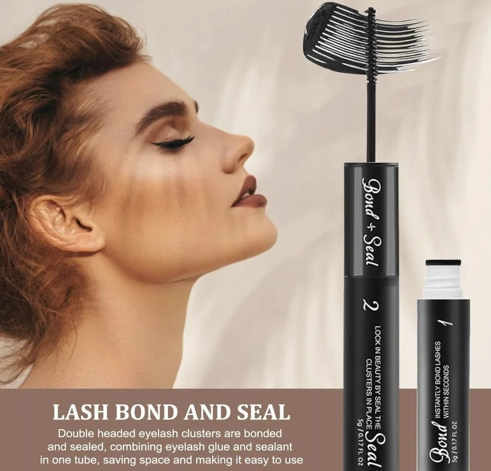 Klej do rzęs bondingowych Bond & Seal Czarny 2w1 10g