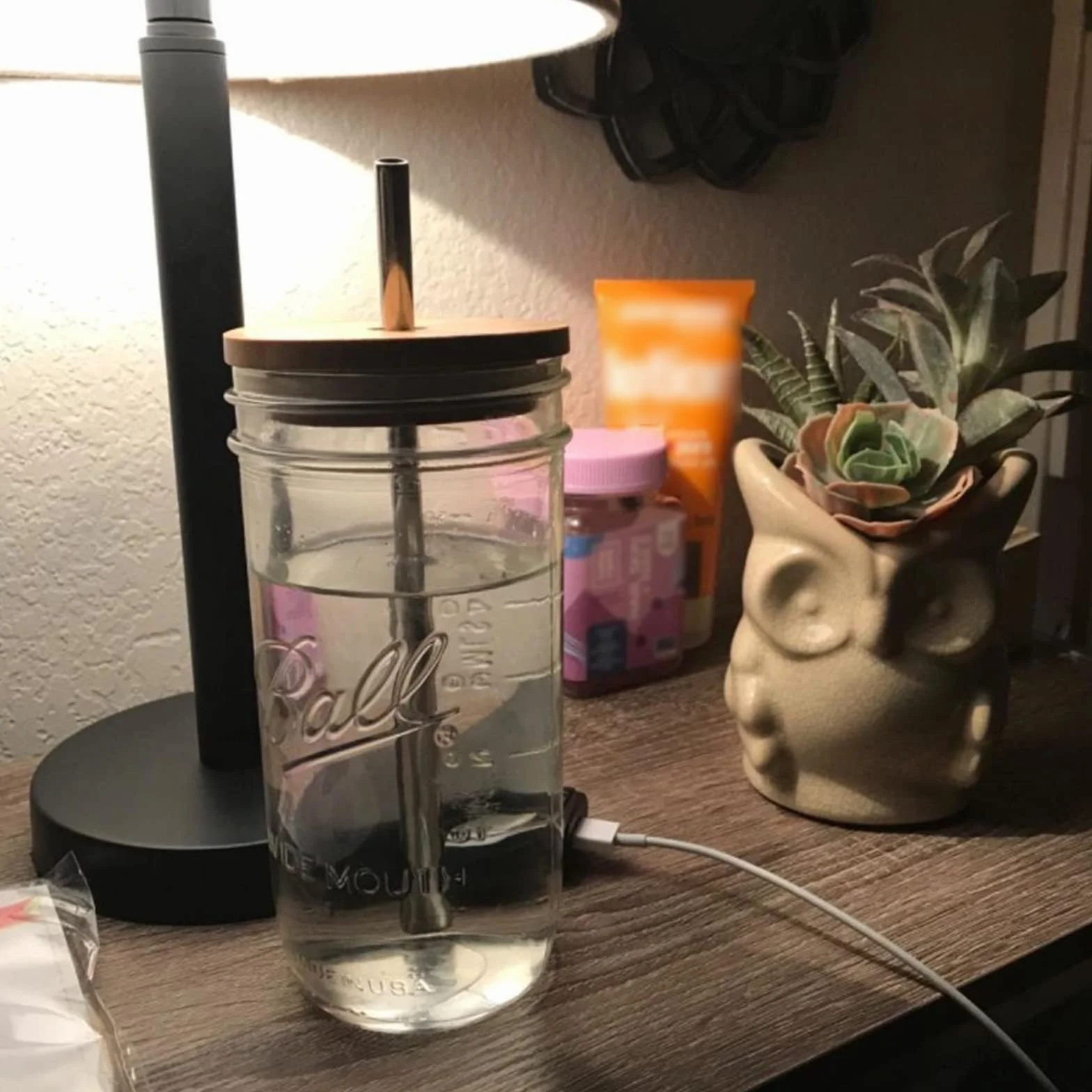 Słoik Mason Jar 750 ml szklany kubek z pokrywką i słomką do mrożonej kawy whiskey wody