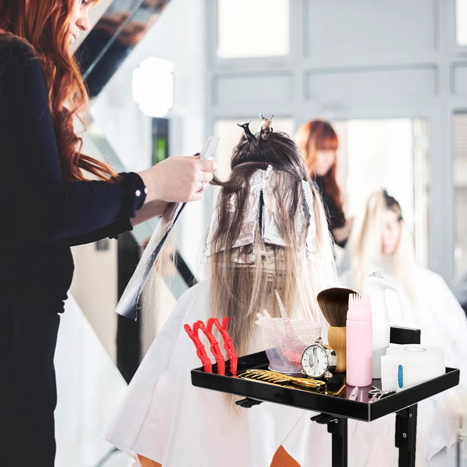 Wózek do salonu, do dużych obciążeń, wysoka nośność, wózek do przechowywania artykułów fryzjerskich – do zastosowań fryzjerskich, spa, studia paznokci, sali szkoleniowej