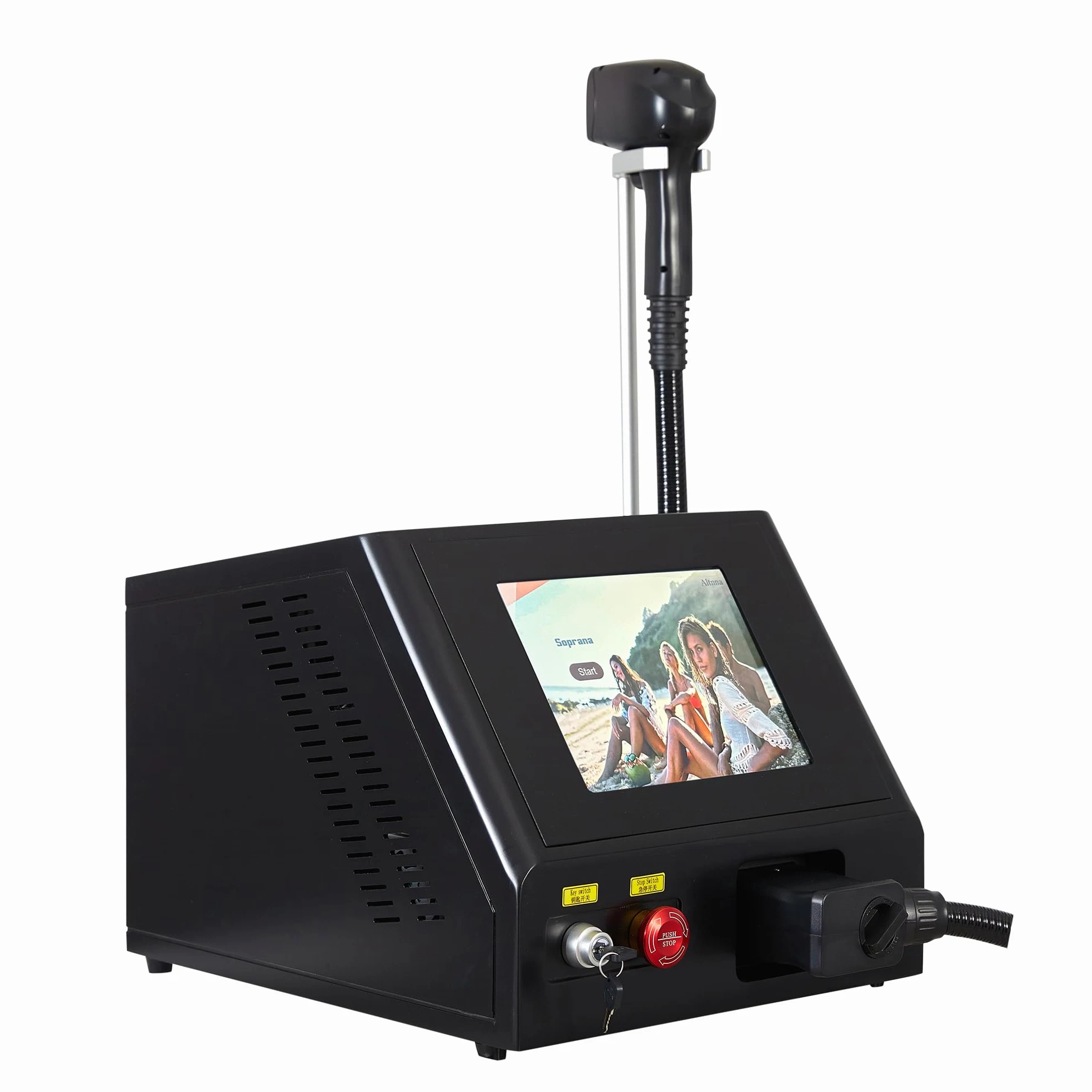Depilator Laserowy Profesjonalny 3500W Alexandrite Ice Platinum 2025 - Bezbolesne Urządzenie do Trwałej Depilacji Diodowej dla Kobiet (Kolor Czarny)
