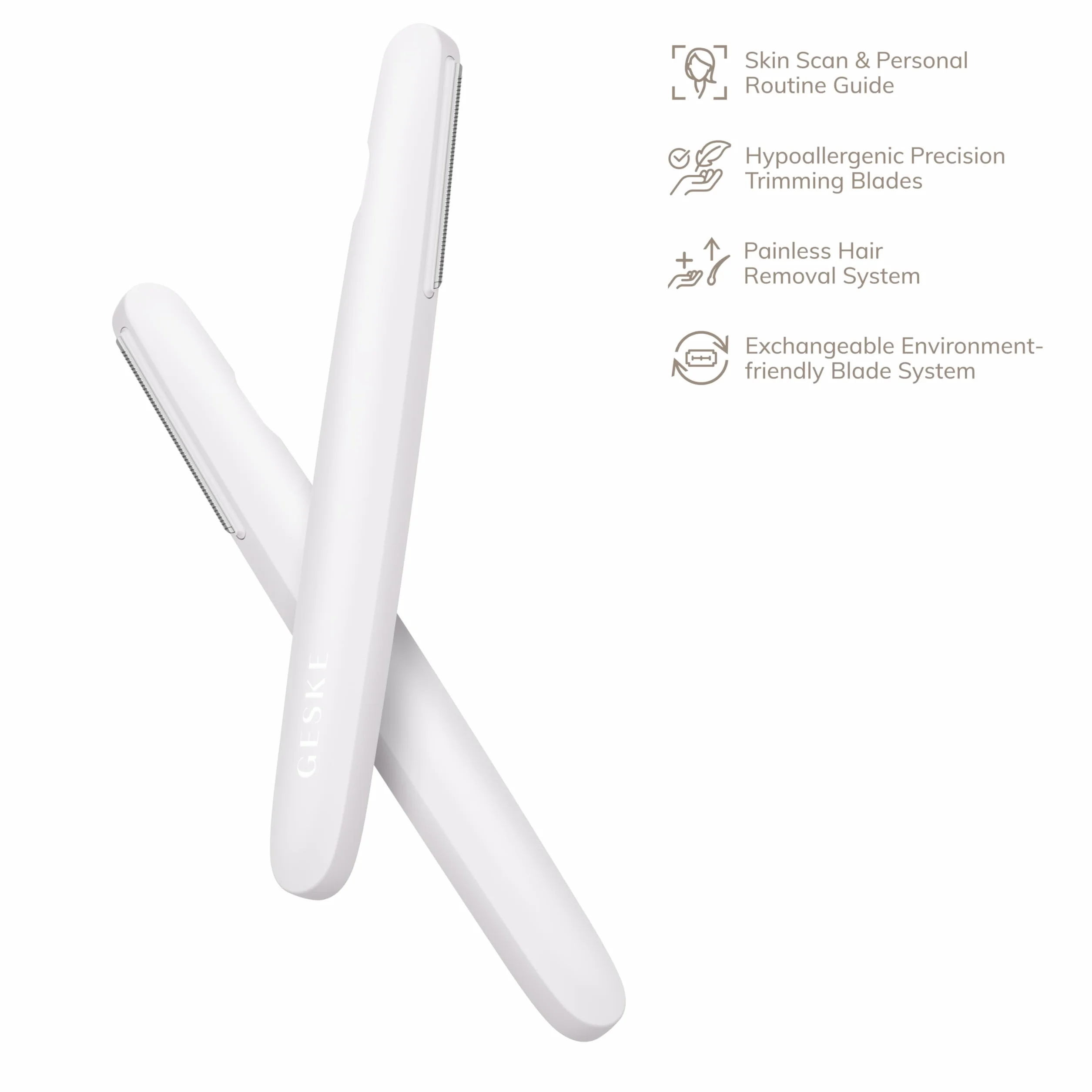 GESKE Precision Trimmer | 4 in 1 | Bezbolesne, higieniczne narzędzie do przycinania włosów | Twarz i ciało | Mężczyźni i kobiety | Hipoalergiczne, łatwe do wymiany ostrza | Wszystkie rodzaje skóry