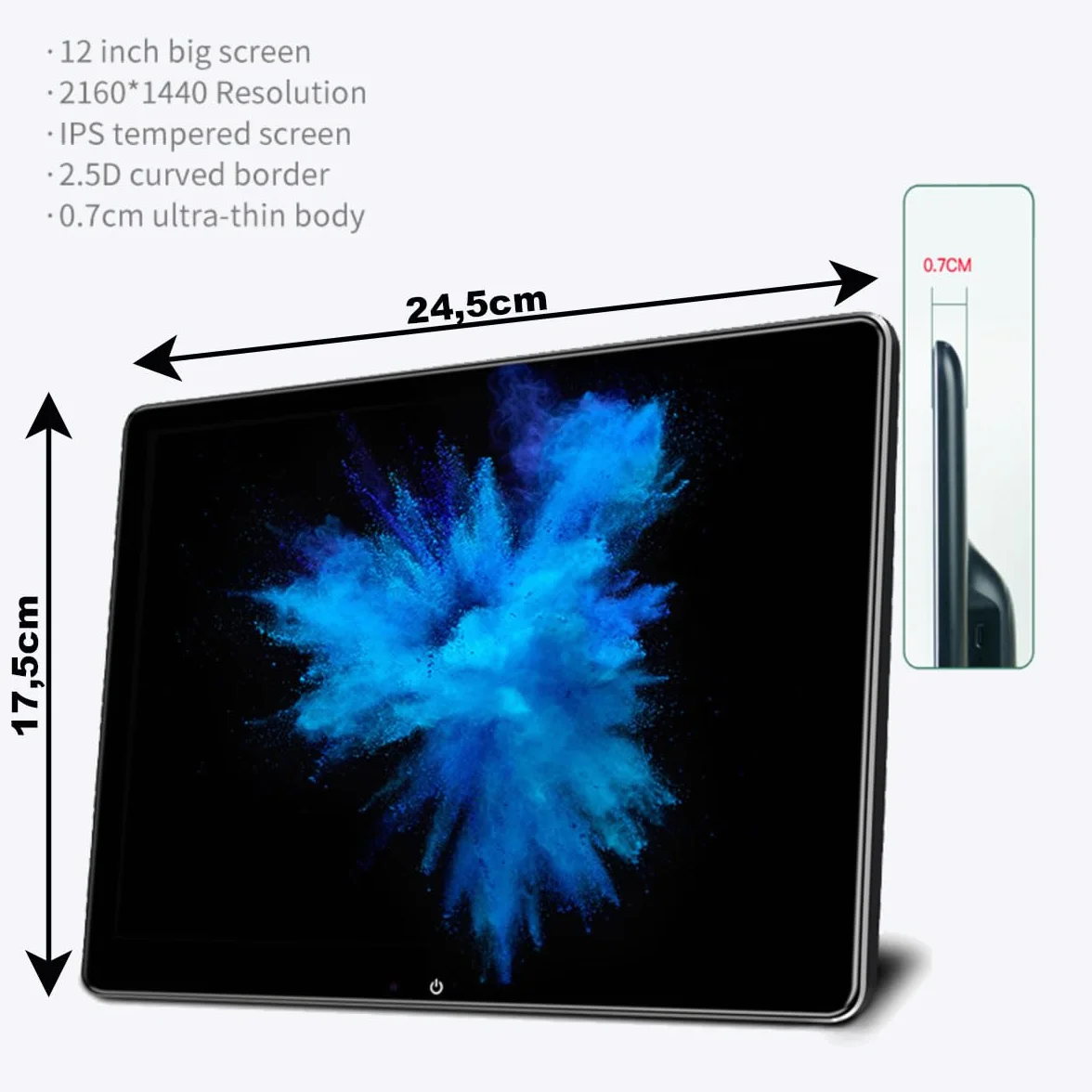 Zestaw 2 x zagłówek samochodowy monitor 10,5" ekran dotykowy Android Bluetooth WiFi 4G LTE