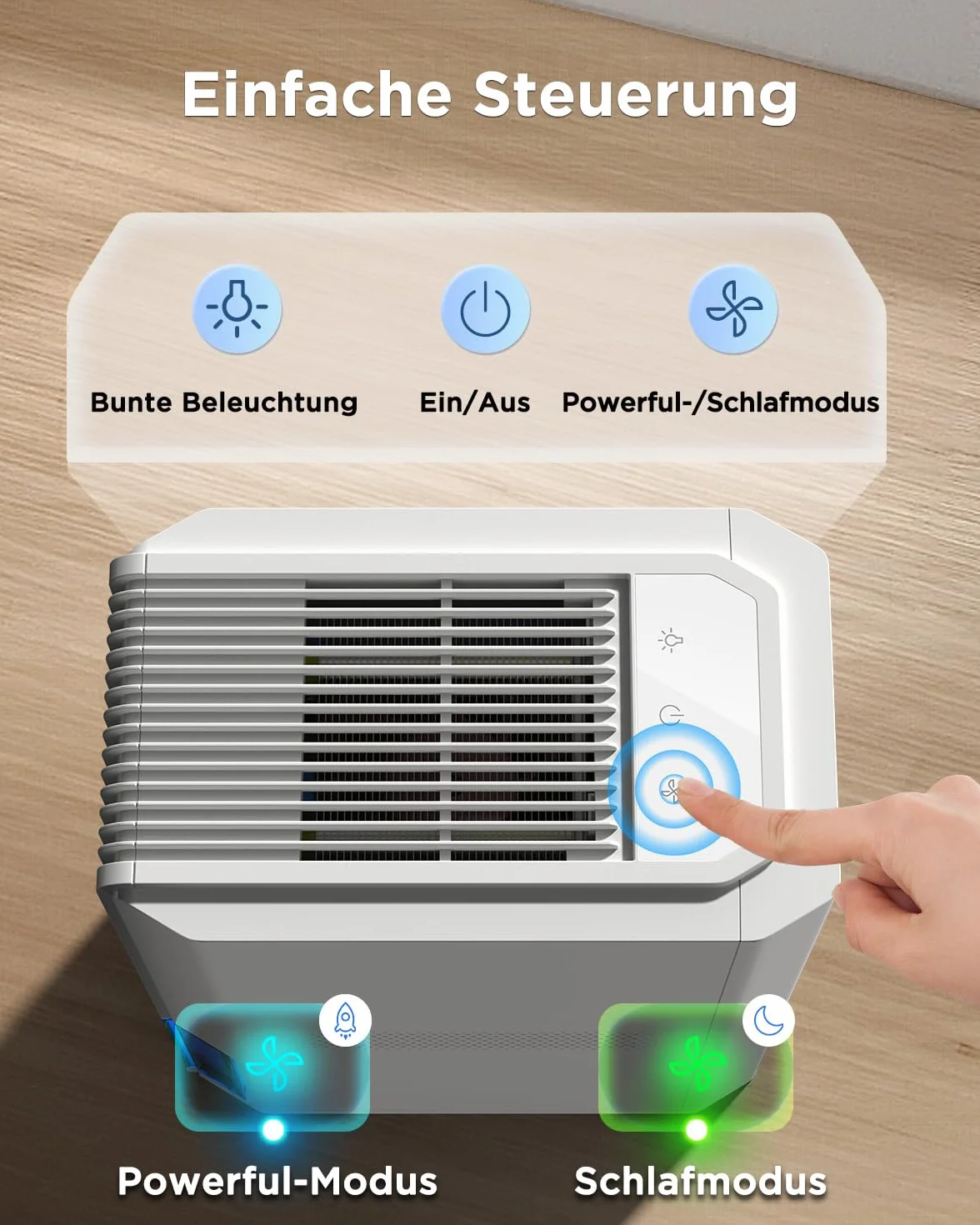 EasyAcc osuszacz powietrza 1,3 l/dzień elektryczny przenośny cichy automatyczne odszranianie