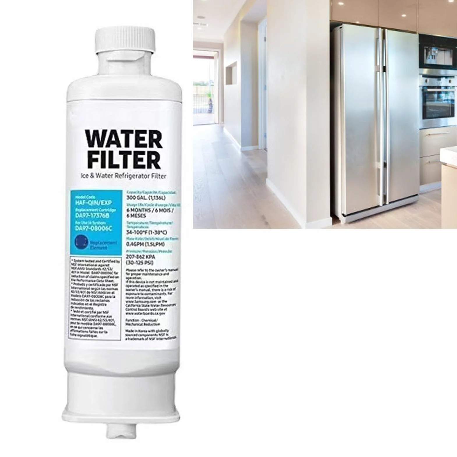 Filtr Wody Lodówki DA97-17376B Kompatybilny z Hafqin/Exp DA97-08006C