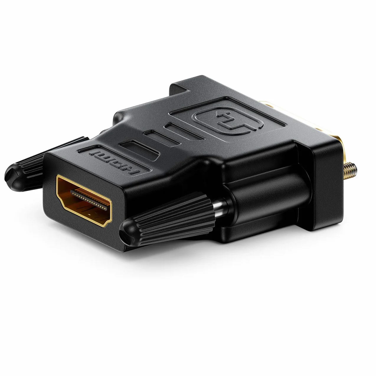 deleyCON Adapter HDMI do DVI (Dwukierunkowy) Konwerter HDMI Żeński do DVI-D Męski Pozłacany - 1920x1200 1080p - do PC, Laptopa, Projektora, Monitora, Konsol do Gier