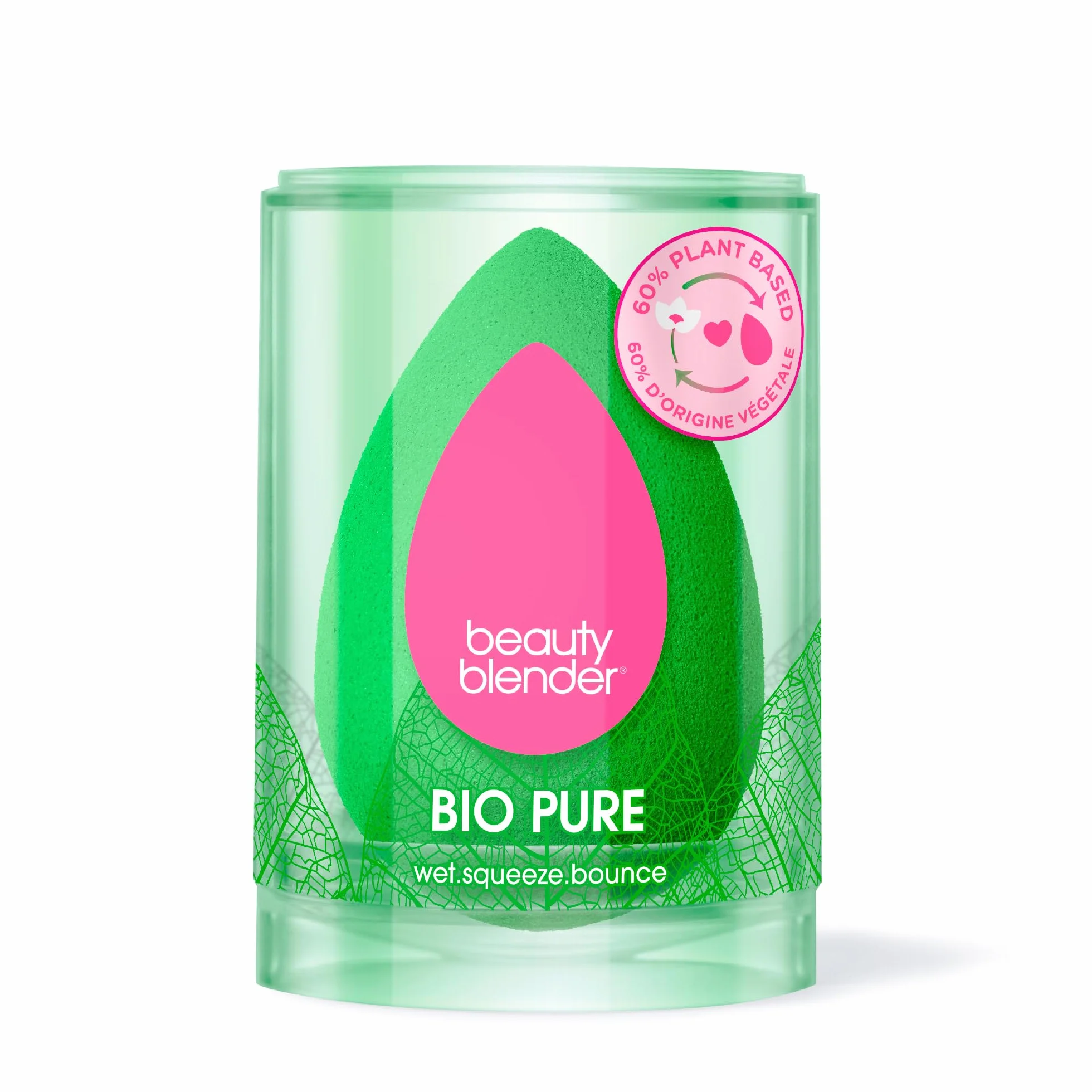 BeautyBlender Bio Pure Ei bezlateksowa gąbeczka do płynnego podkładu kremowego pudru, 1 sztuka