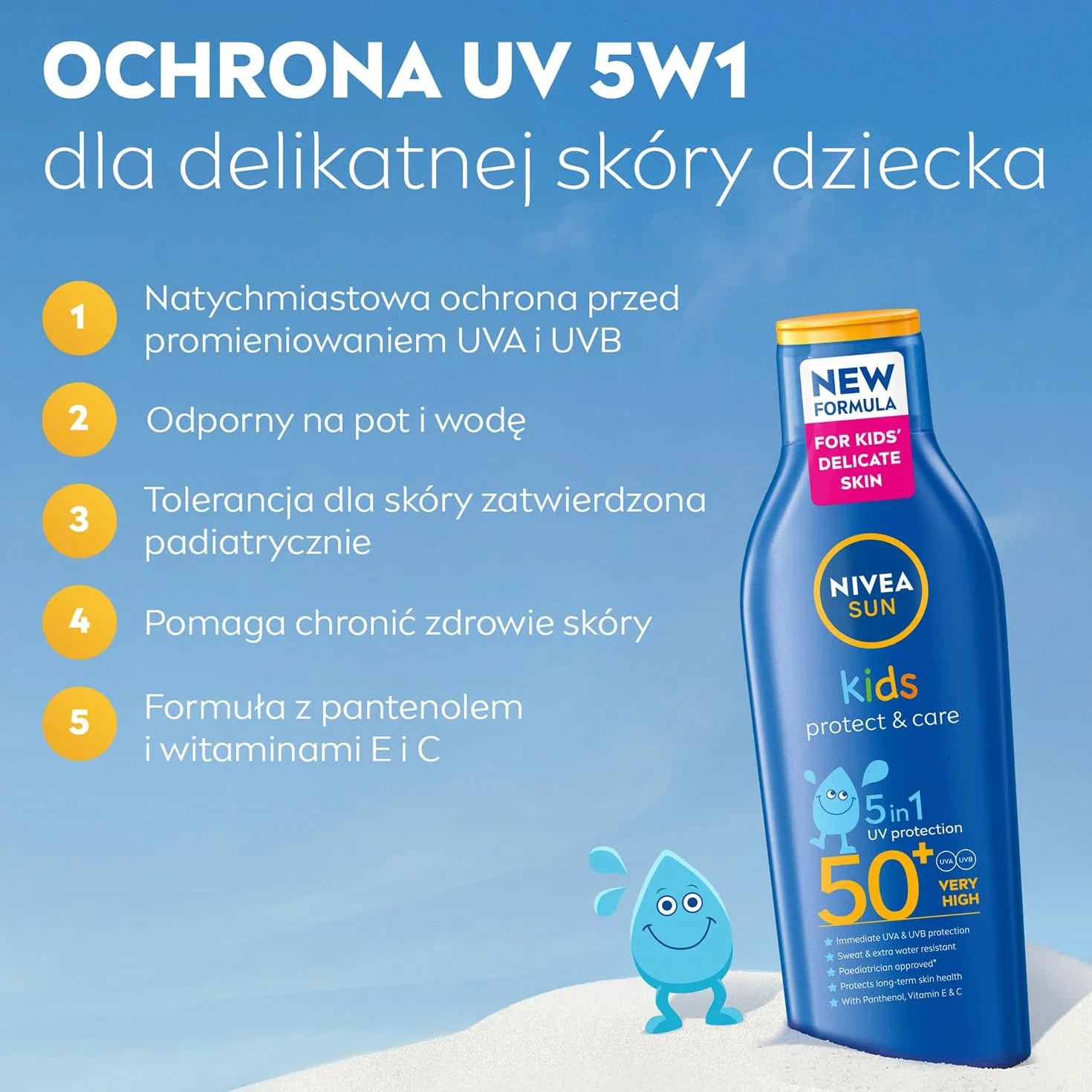 NIVEA SUN KIDS Protect & Care Balsam do opalania dla dzieci SPF 50+ 200 ml