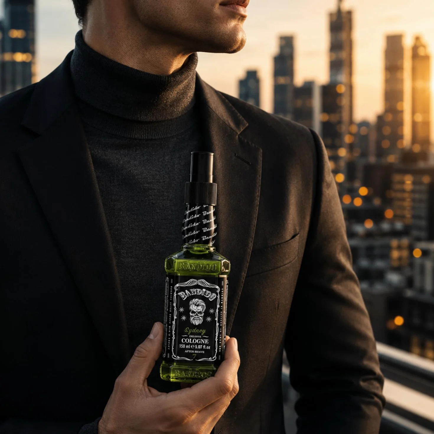 Bandido Woda kolońska męska 150 ml Army After Shave Men zapachowa woda do golenia dla mężczyzn, odświeża, chłodzi długotrwały zapach, zapobiega powstawaniu poparzeń po goleniu (wojskowy, 150 ml)