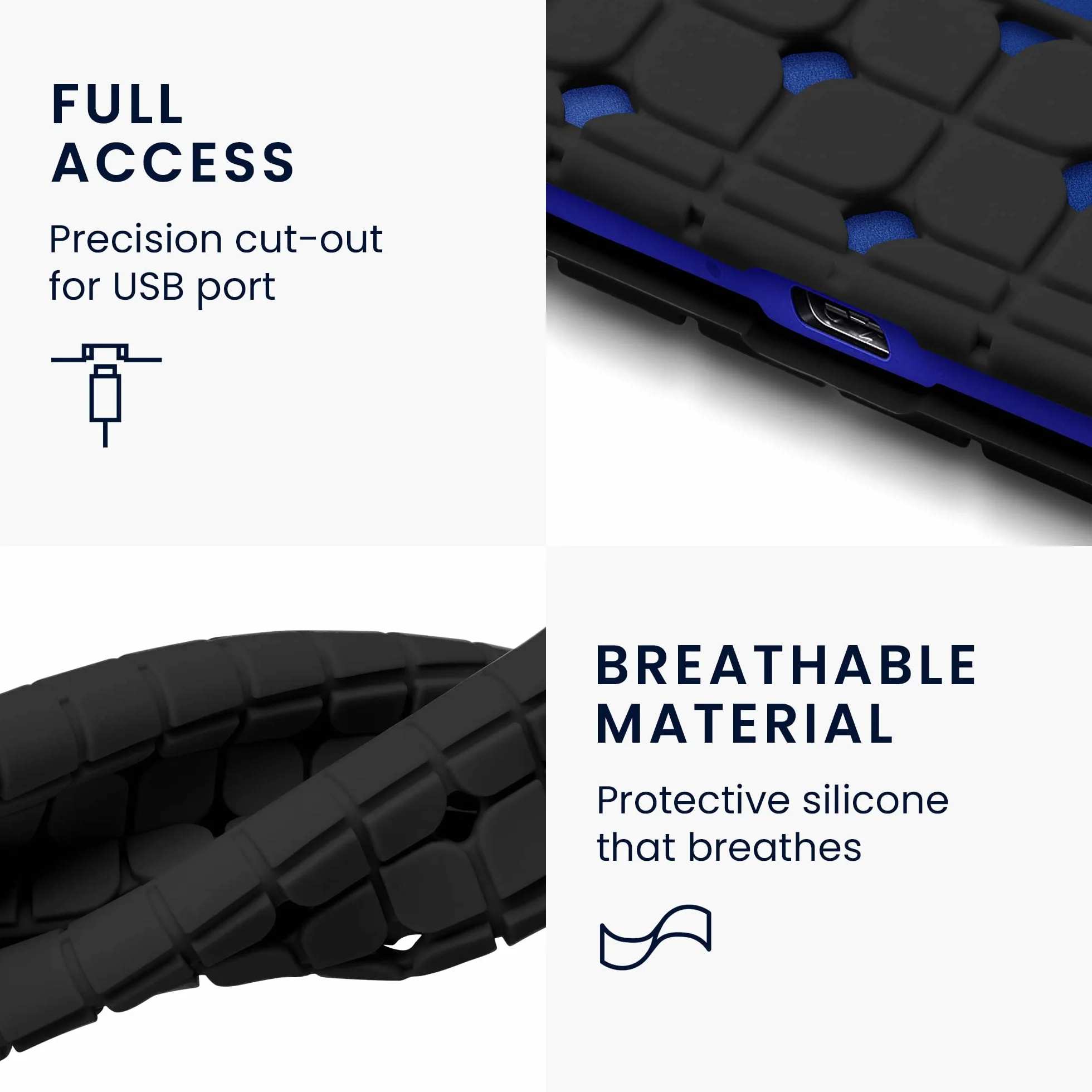 kwmobile Etui kompatybilne z Samsung T7 Portable SSD - Silikonowa osłona na przenośny dysk SSD - w kolorze szarym
