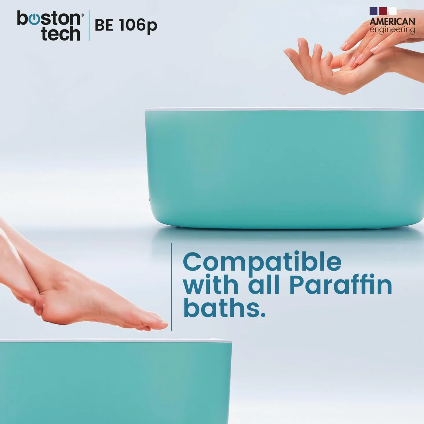 Boston Tech BE106-P Czysty wosk parafinowy 3 kg. 6 bloków 450g C/u. Idealny do każdej kąpieli parafinowej. Zastosowanie terapeutyczne i estetyczne. 5 Dostępne różne zapachy. (Brzoskwinia), 3000