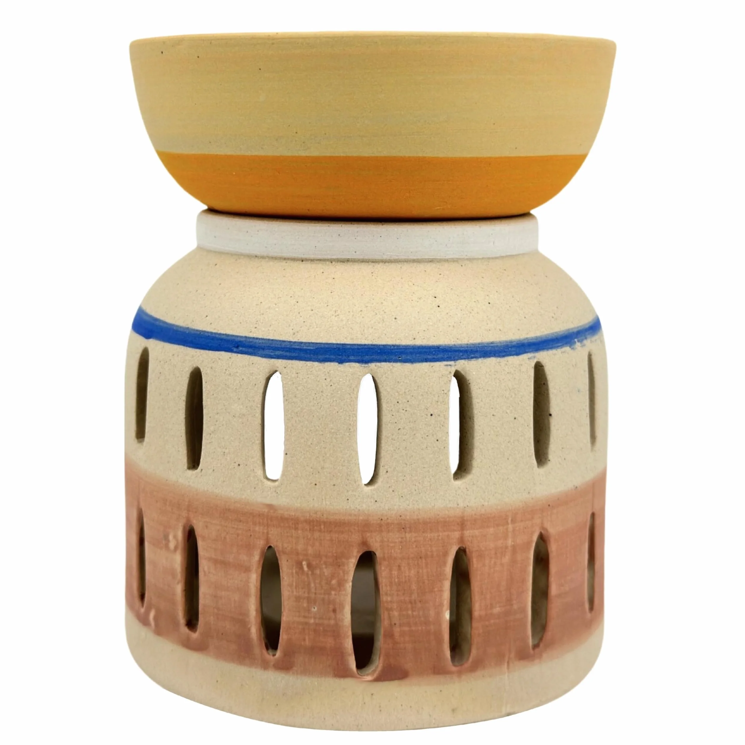Vaso Perfumy - Seria Creativity - CraftAroma - Łatwa aromaterapia - Ręcznie malowana - Zabawny kreatywny obiekt DIY - Zapachowe wnętrze Rekreacyjne - Kremowy Palnik - 100 ML - H 12 cm - Zen'Arôme