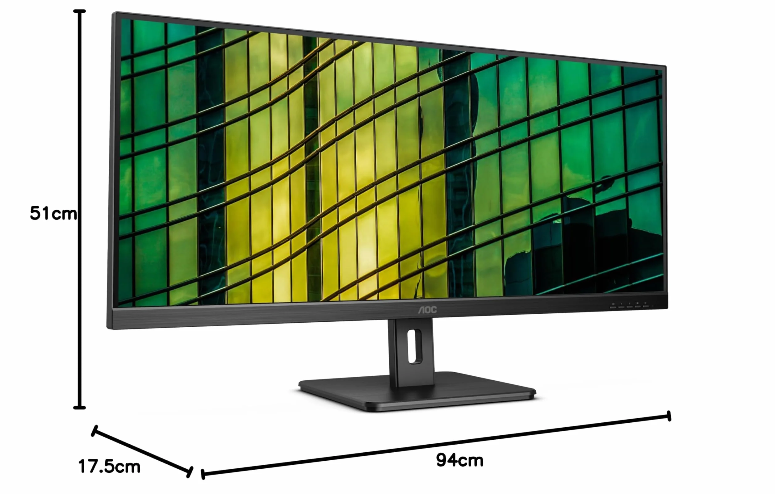 AOC U34E2M plat komputerowy 86,4 cm (34") 3440 x 1440 pikseli szeroki Quad HD Noir
