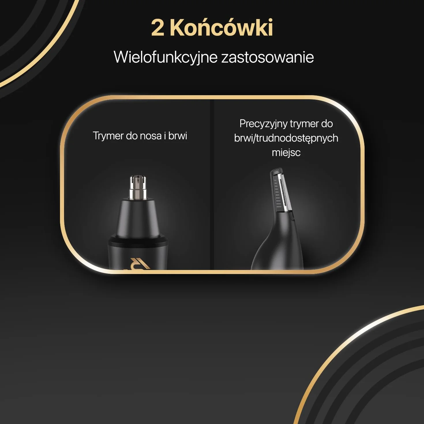 2 w 1 trymer do włosów – do brwi i uszu – do nosa – depilator do uszu