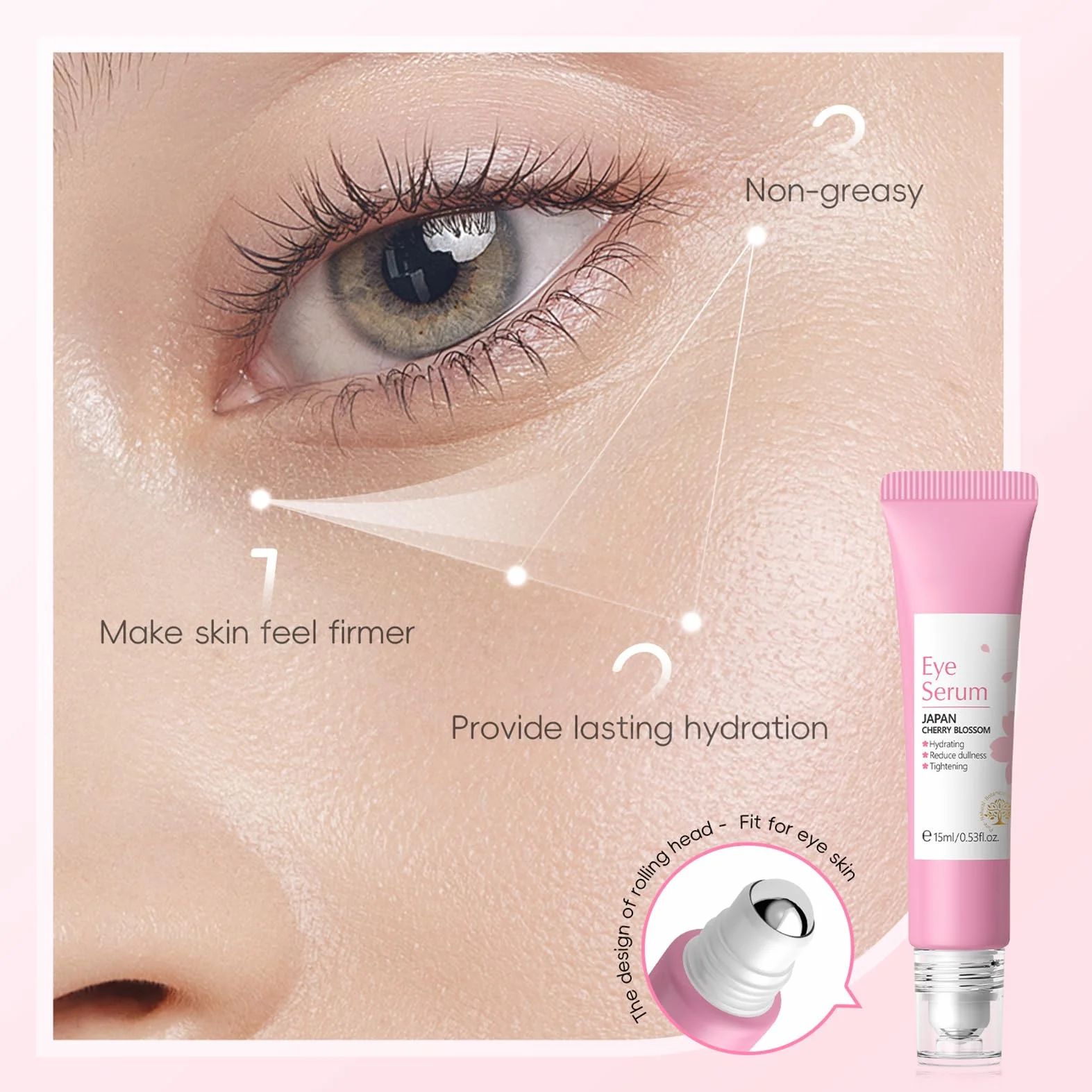 Zestaw do pielęgnacji twarzy dla dziewcząt i kobiet, przeciwzmarszczkowy zestaw do pielęgnacji twarzy, nawilżający zestaw Sakura Skincare z serum, kremem, maseczką, płynem oczyszczającym, tonerem