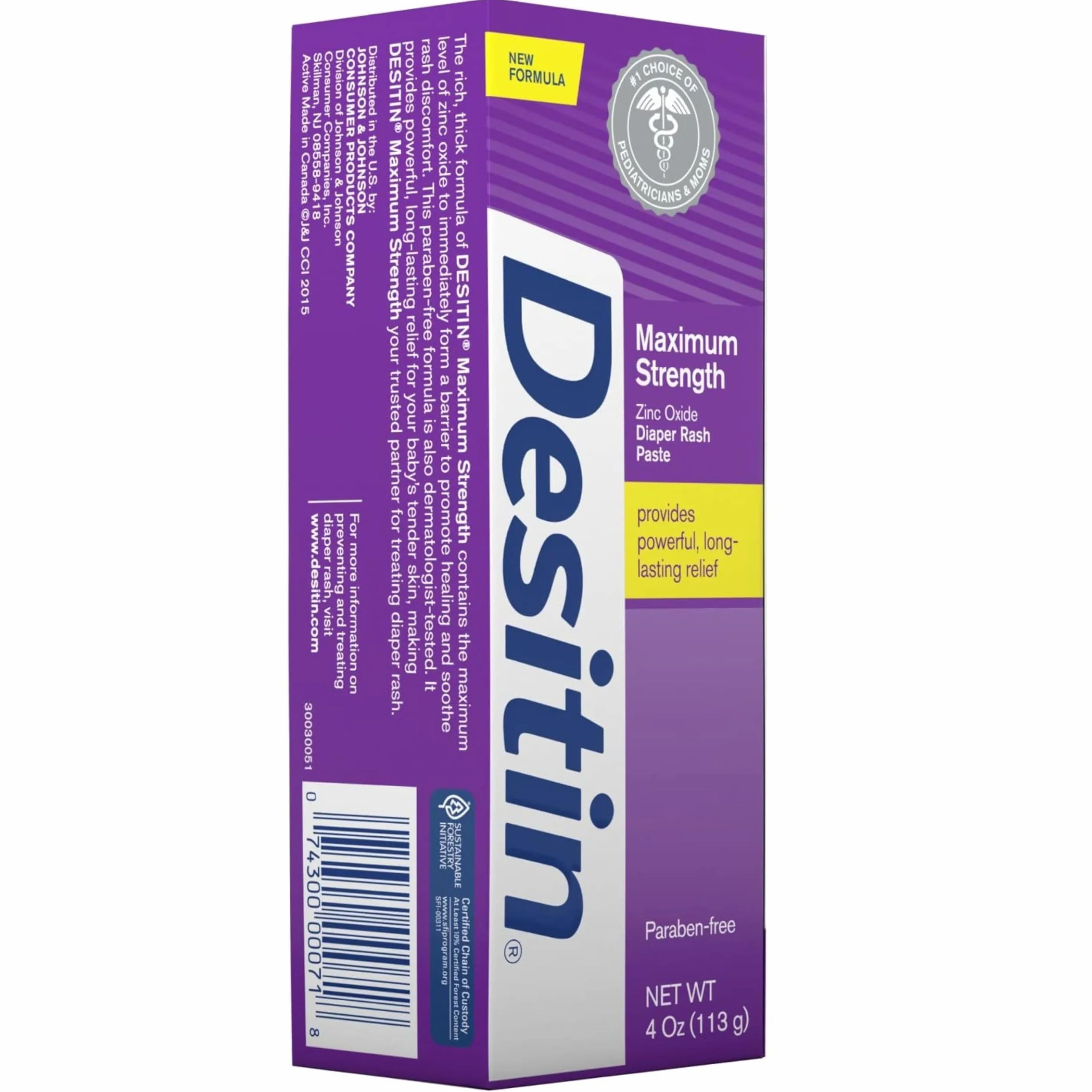 DESITIN Maksimum Strength Diaper Rash Paste, 3 opakowania (4 uncji)