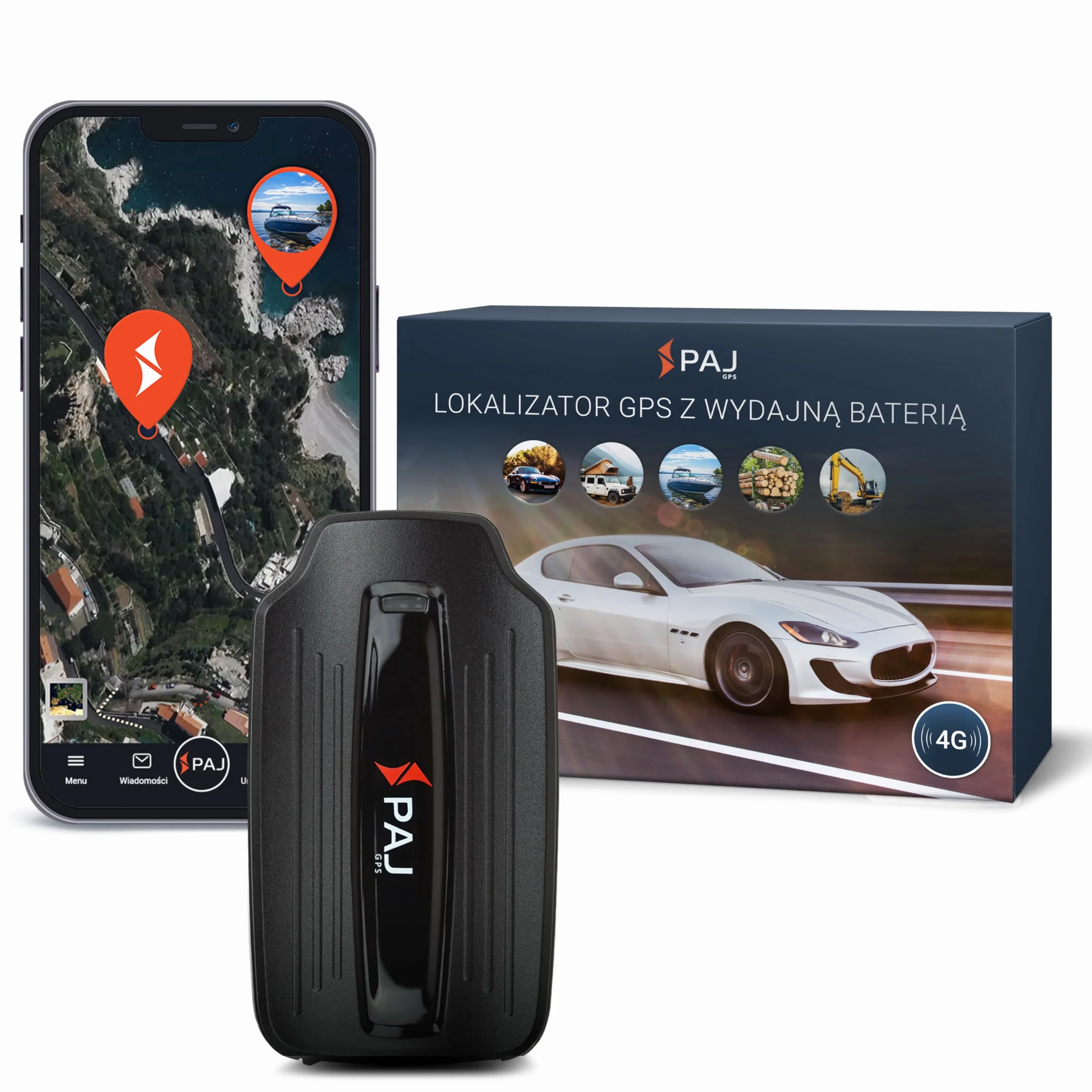 PAJ Power Finder Tracker GPS 4G – Lokalizator Do Samochodów I Pojazdów Magnetyczny – Bateria 90 Dni (Tryb Czuwania) – Real Time Tracking Geo-Ogrodzenie Powiadomienia Alarm Antykradzieżowy