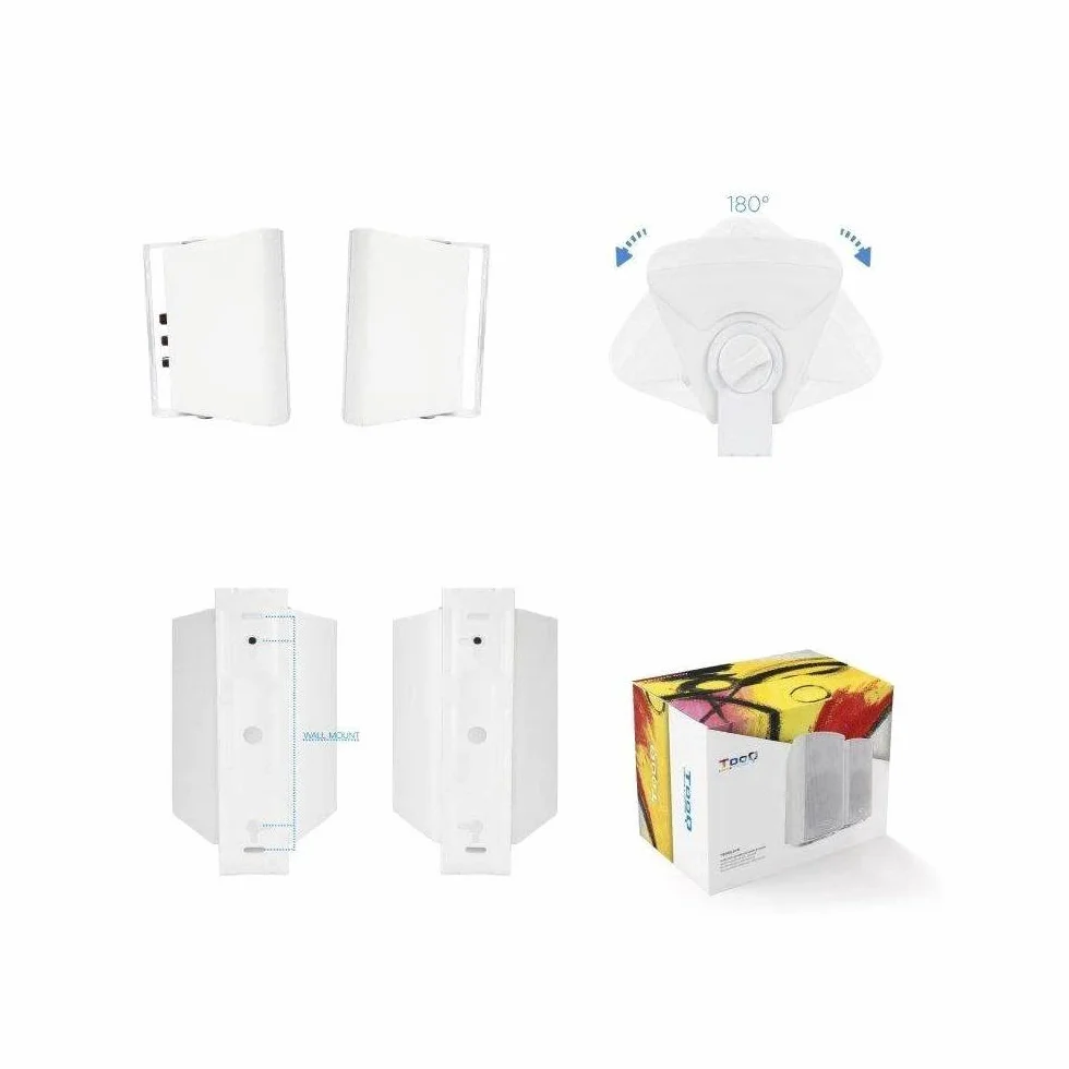 Altavoces Autoamplificados Pared Tooq Tqows-01w Con Soporte