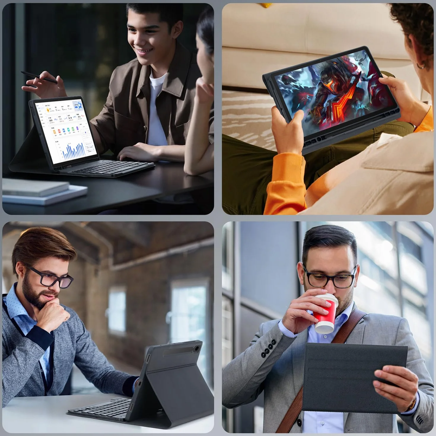 Keyboard Case for iPad Air 11 Cali (7/6 Generacja M3/M2 2025/2024), iPad Air 5/4 Generacja 10,9 Cala, Odłączana Klawiatura Bluetooth, Ultracienkie Etui Z Uchwytem Na Pióro I Myszką,Yellow