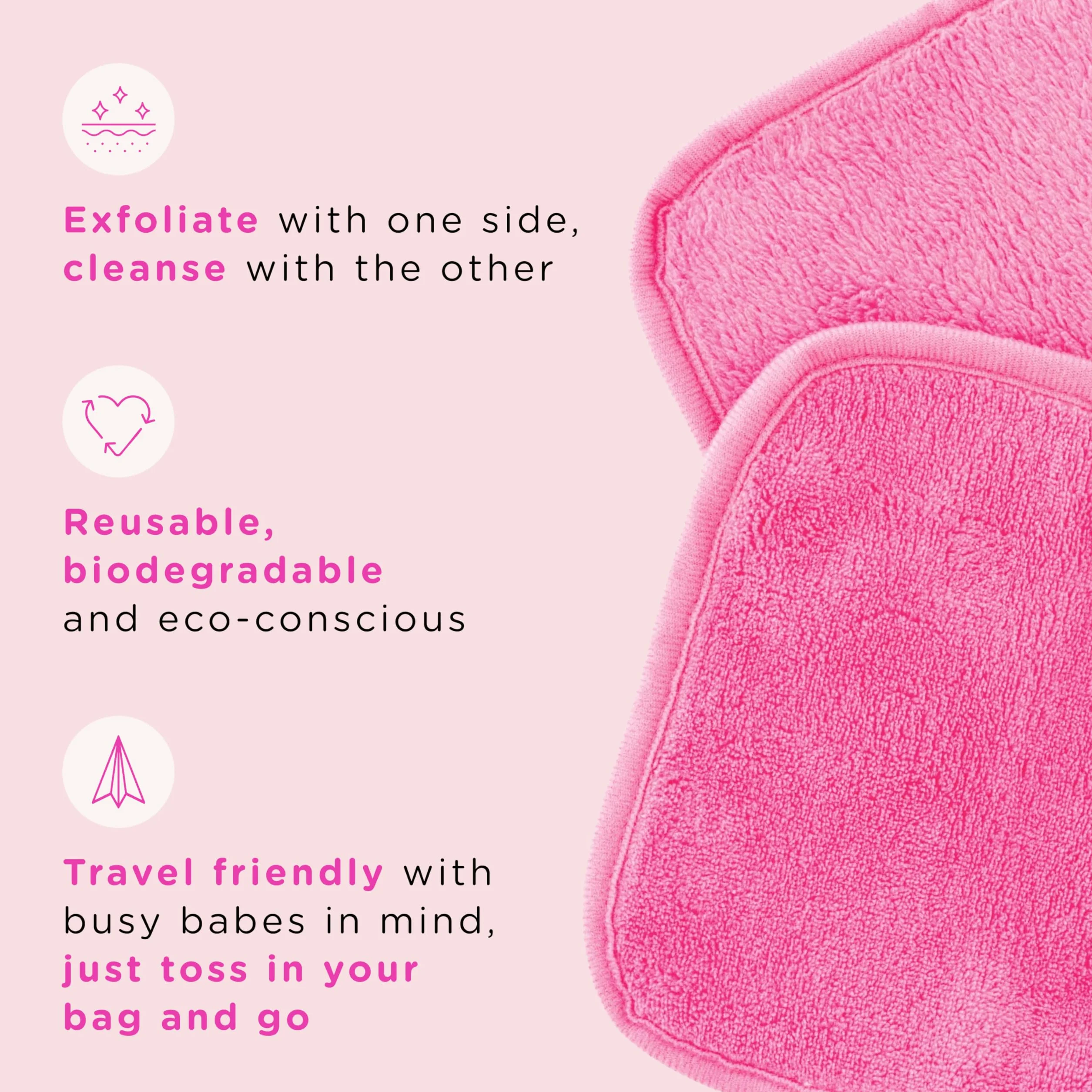 Danielle Creations Erase Your Face Ekologiczne ściereczki do demakijażu wielokrotnego użytku - opakowanie zbiorcze 4 sztuk