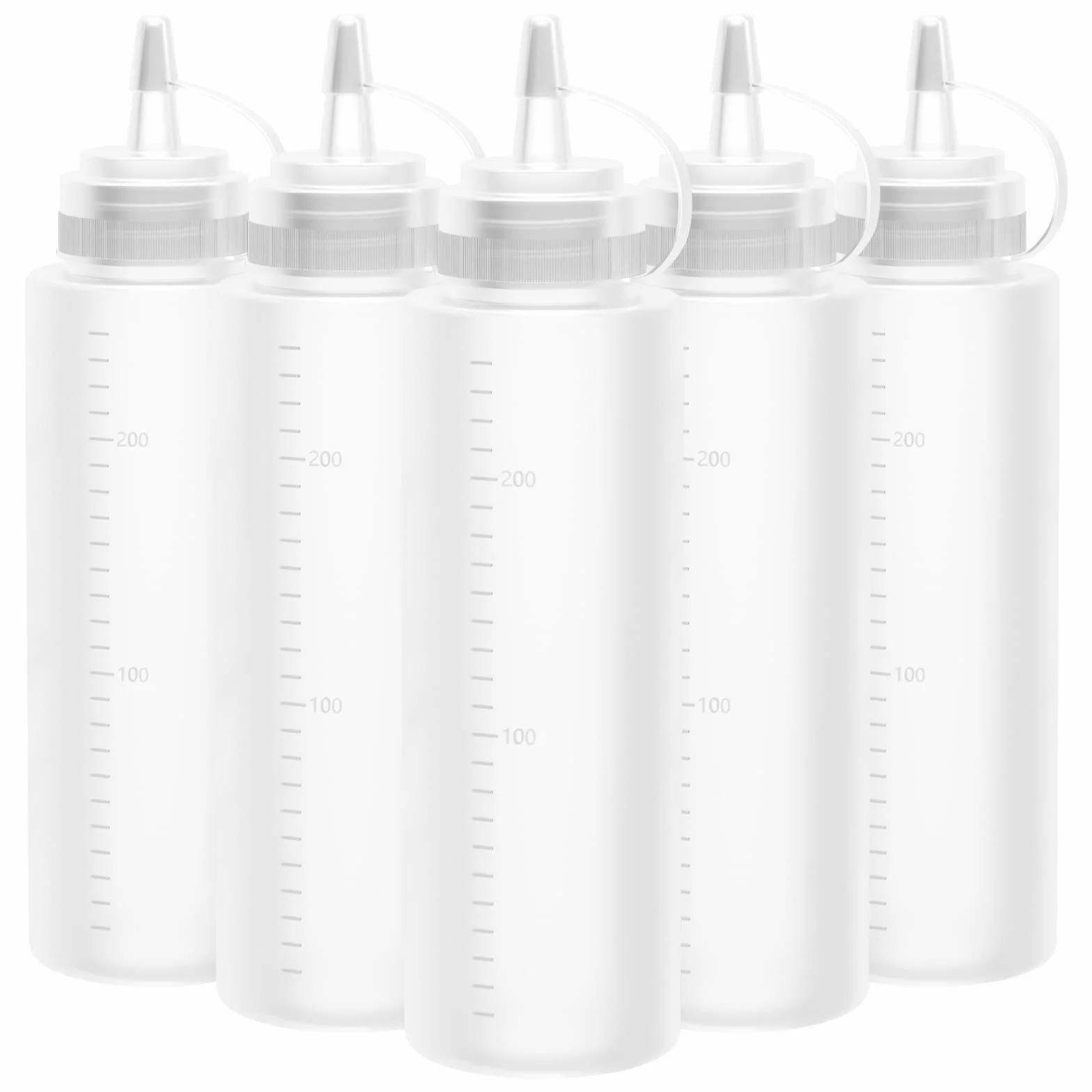Gvolatee Squeeze Bottle 240 ml plastiku biały 4pcs
