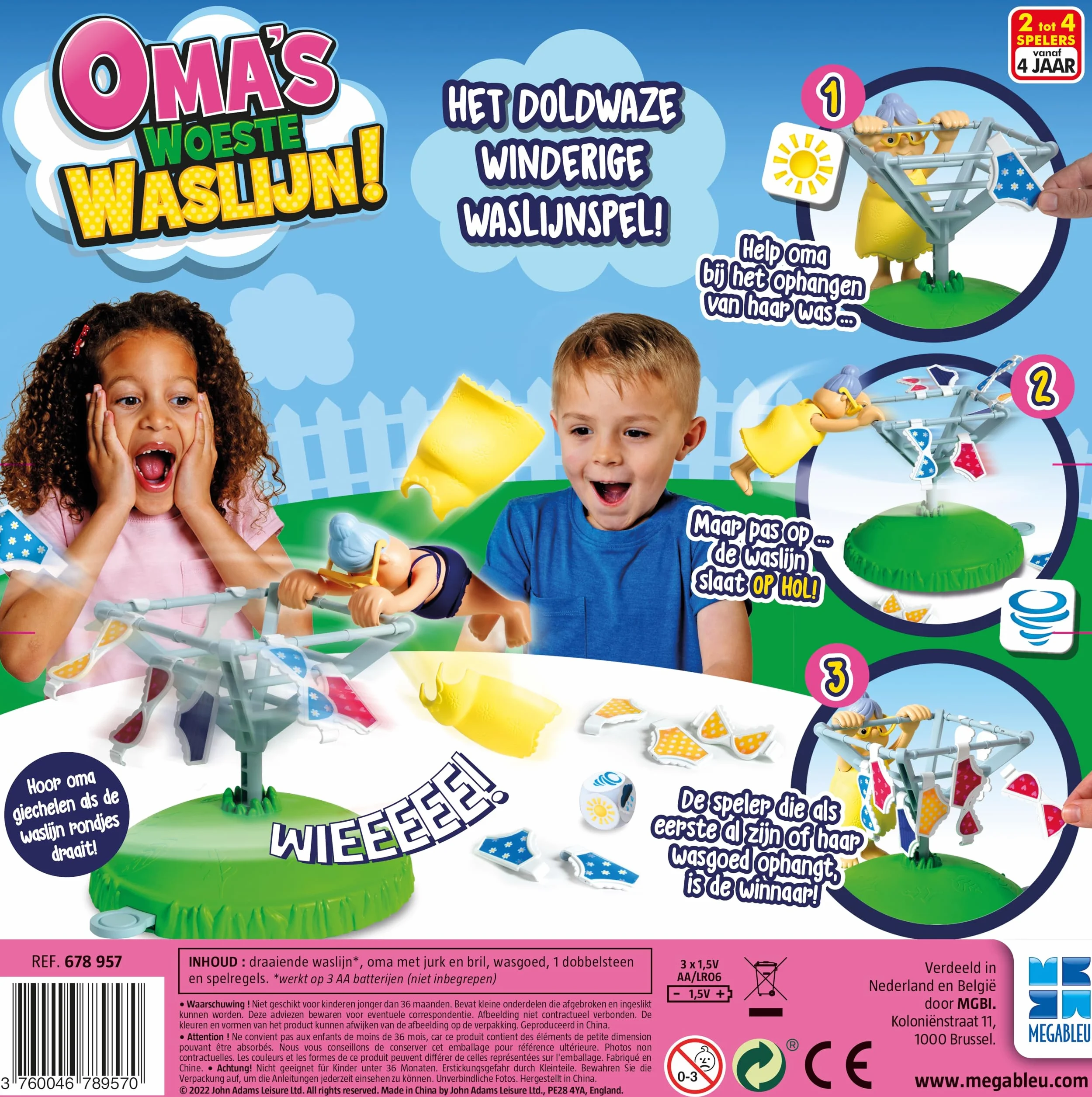 Megableu Dzika linka do prania babci Gra dla dzieci 2-4 graczy 4 lat+