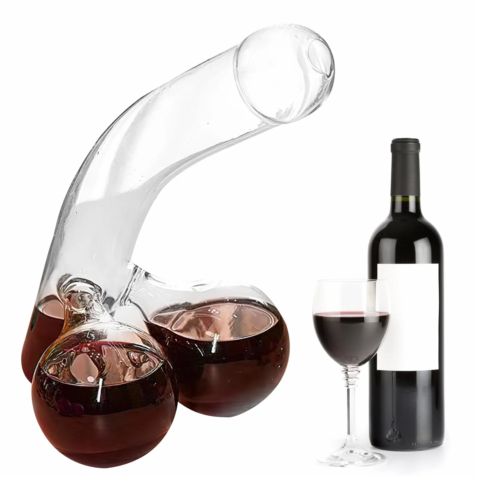 Zabawny zestaw karafek do whisky, karafka do wina, wyjątkowy szklany pojemnik do szkockiej whisky, karafka szklana, dekanter do wina, 550 ml, zabawny prezent dla Twoich bliskich