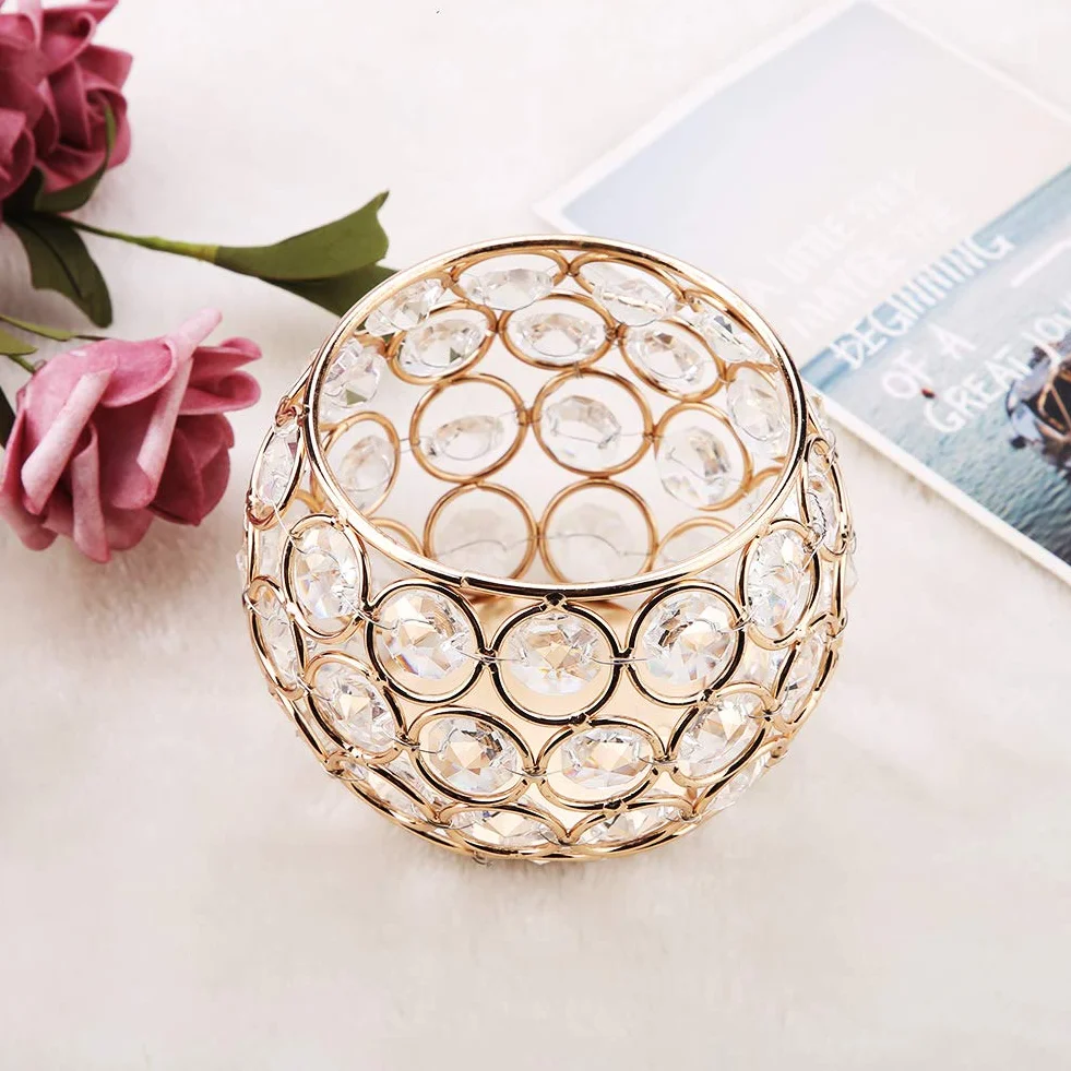 aqxreight Świecznik Silver Wote Tealight Candle Holders Gold