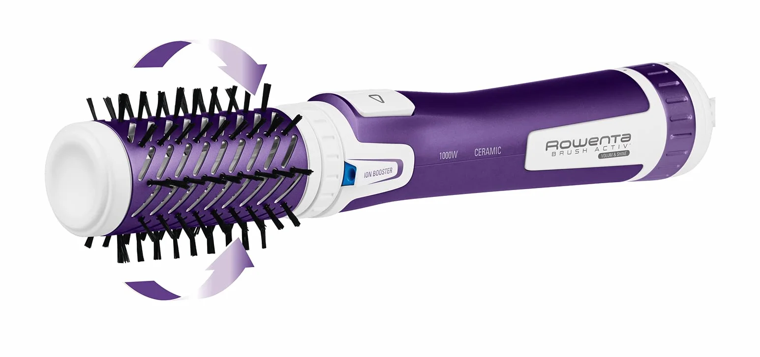 Rowenta Brush Active Lokówko-Suszarka, Biały/Purpurowy, 1000W