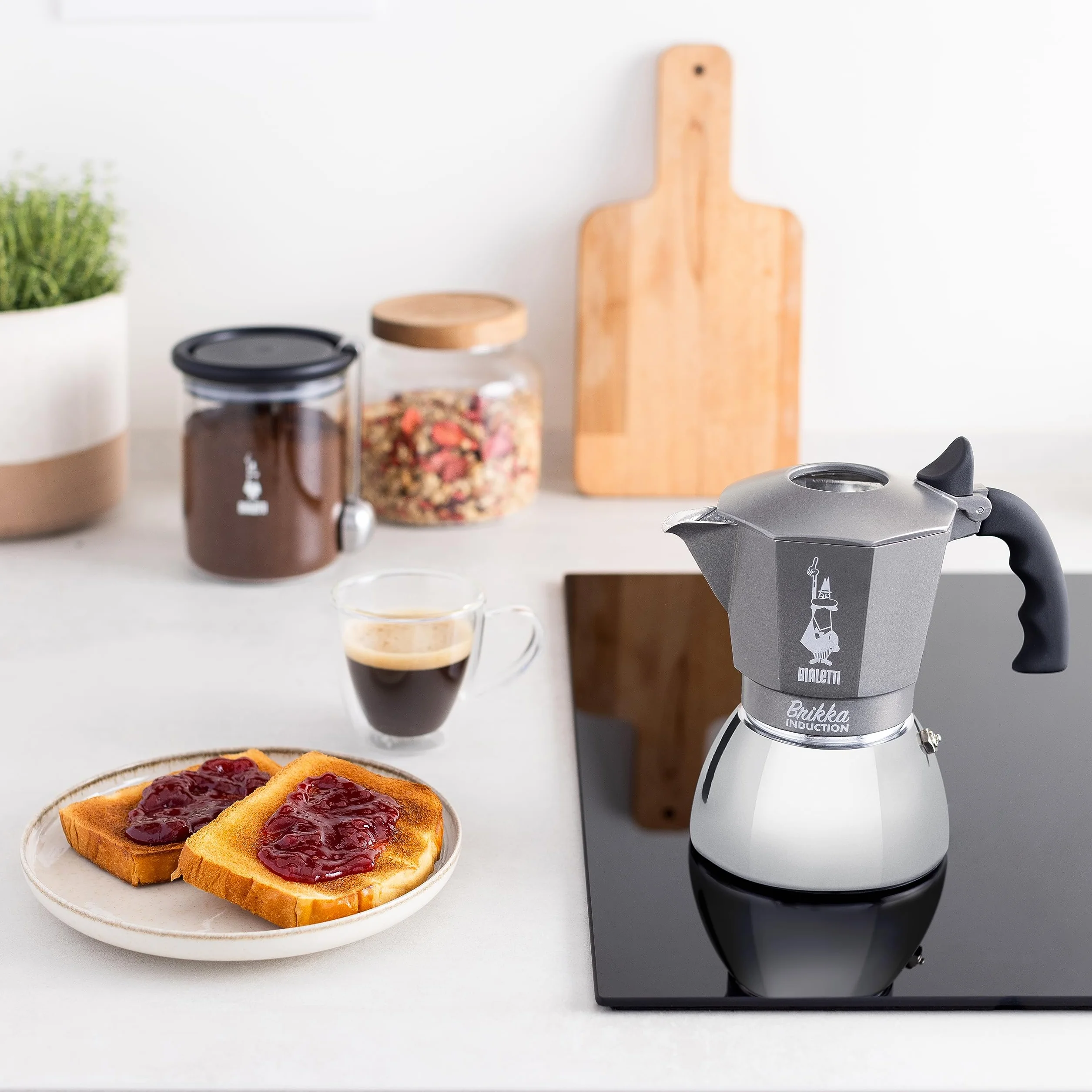 Bialetti Brikka Induction 4 filiżanki 160 ml ekspres do kawy indukcyjny podwójny aromat
