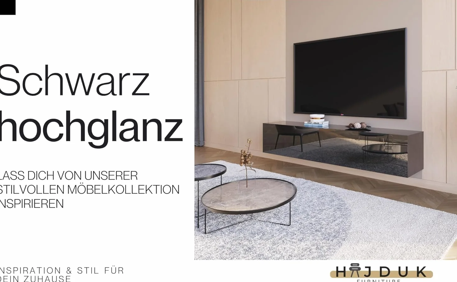 Szafka RTV Czarna Wysoki Połysk 180x40x35 cm Push-to-Open-System