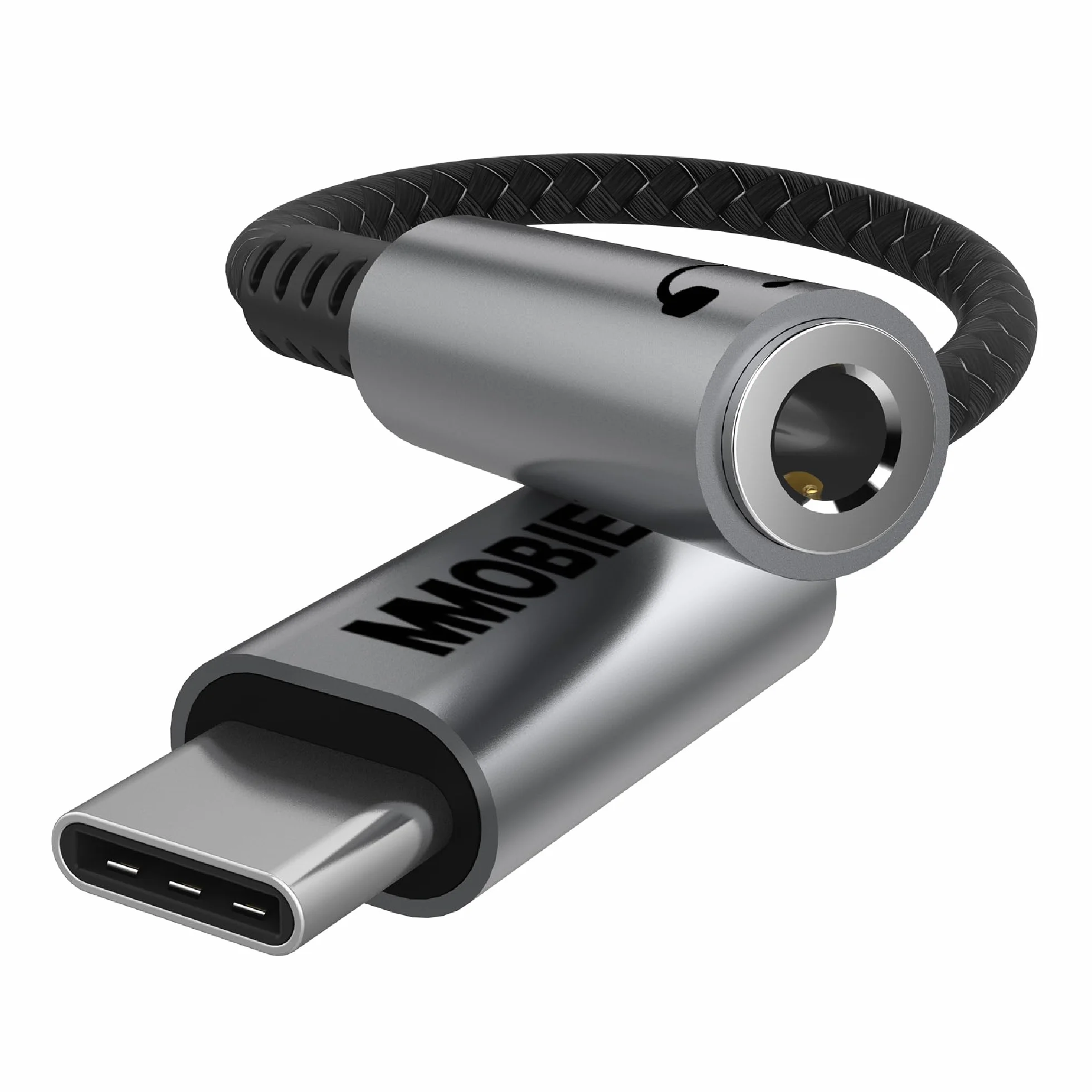 MMOBIEL USB-C na 3,5mm TRRS Gniazdo Słuchawkowe Jack-16Bit / 48Khz-USB-C na AUX Przewód Adaptera Kompatybilny z Samsung Galaxy S26/S25, iPad, MacBook, iPhone 17 16 15, Pixel 8 i Nie Tylko - Aluminium