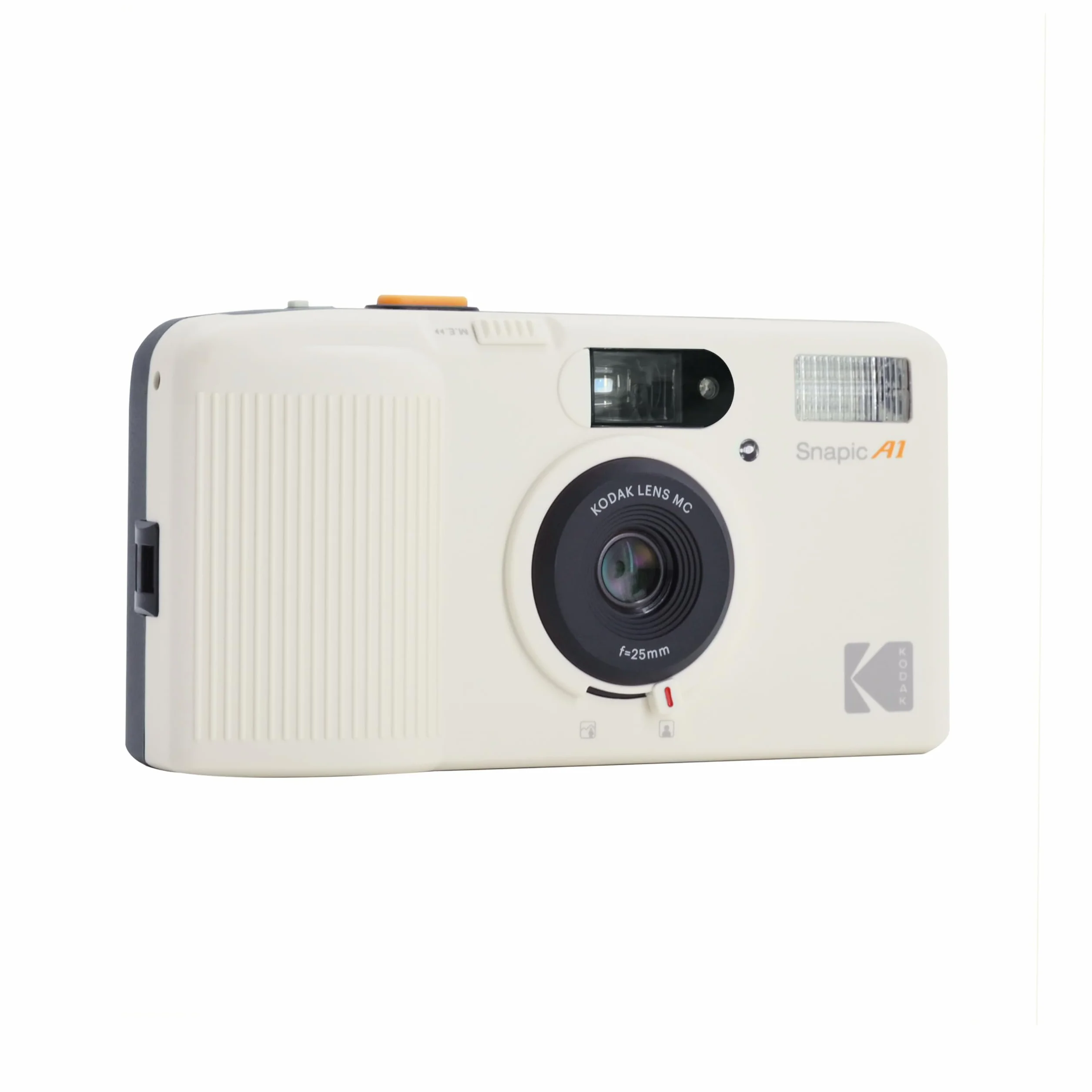 KODAK Snapic Kamera filmowa A1 35 mm, 35 mm, wielokrotnego użytku, 2-strefowa ostrość, lekka, kompaktowa (kość słoniowa) (folia i bateria AAA nie są dołączone)