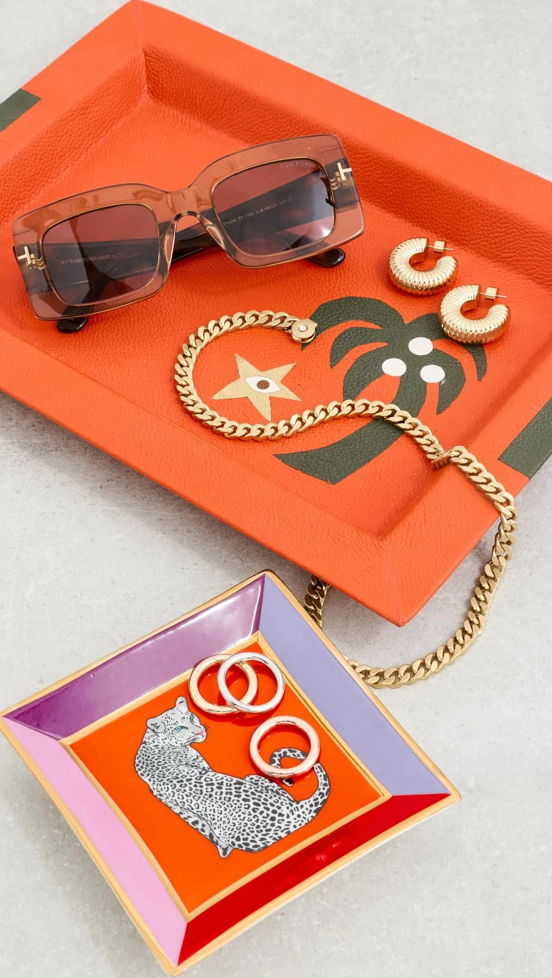 Jonathan Adler Kwadratowa taca Safari wielokolorowa