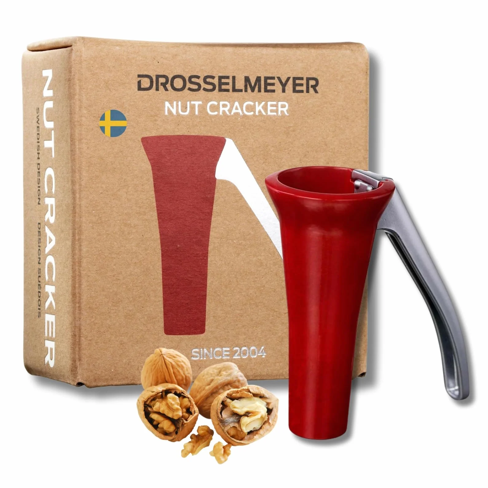 Drosselmeyer Designerski dziadek do orzechów mocny wytrzymały z pojemnikiem do zbierania muszli