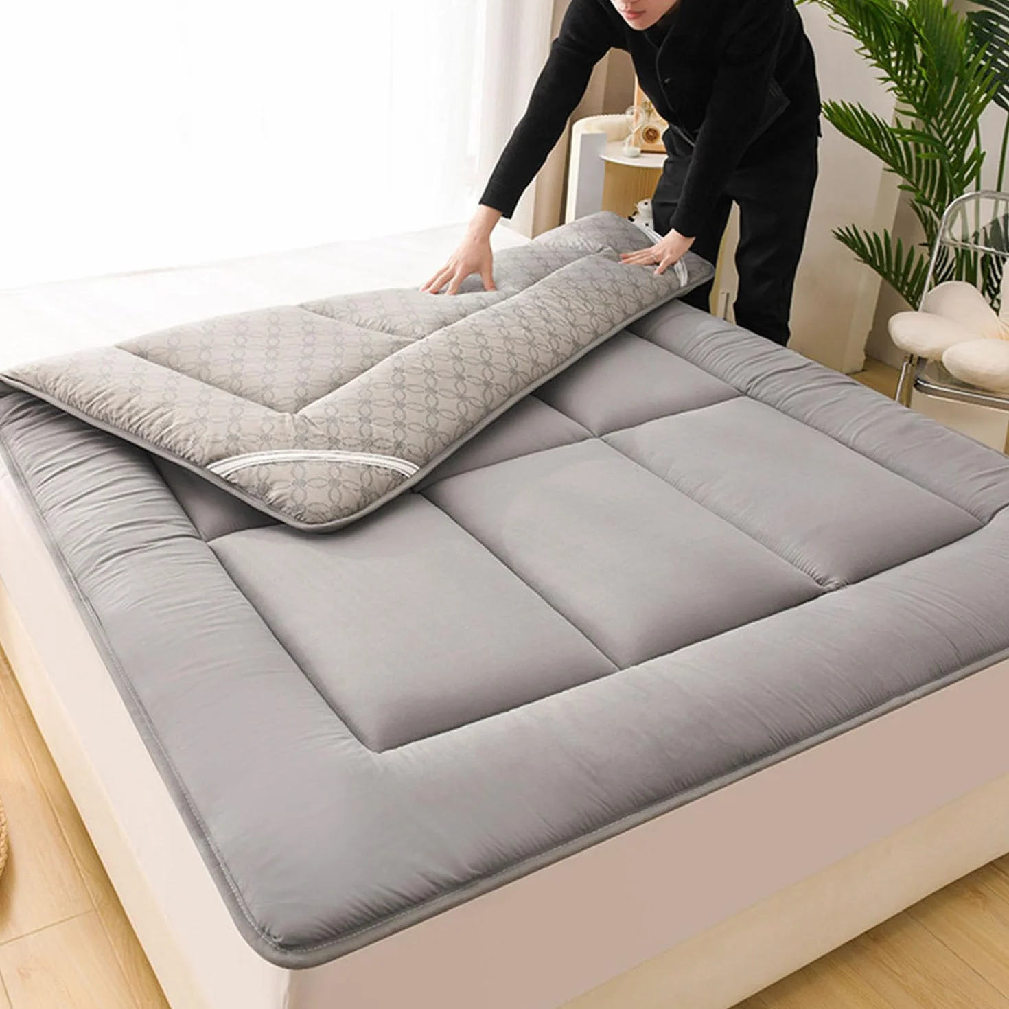 MIAOXIAO Japoński materac podłogowy Futon Tatami Karimata składany 150x200cm