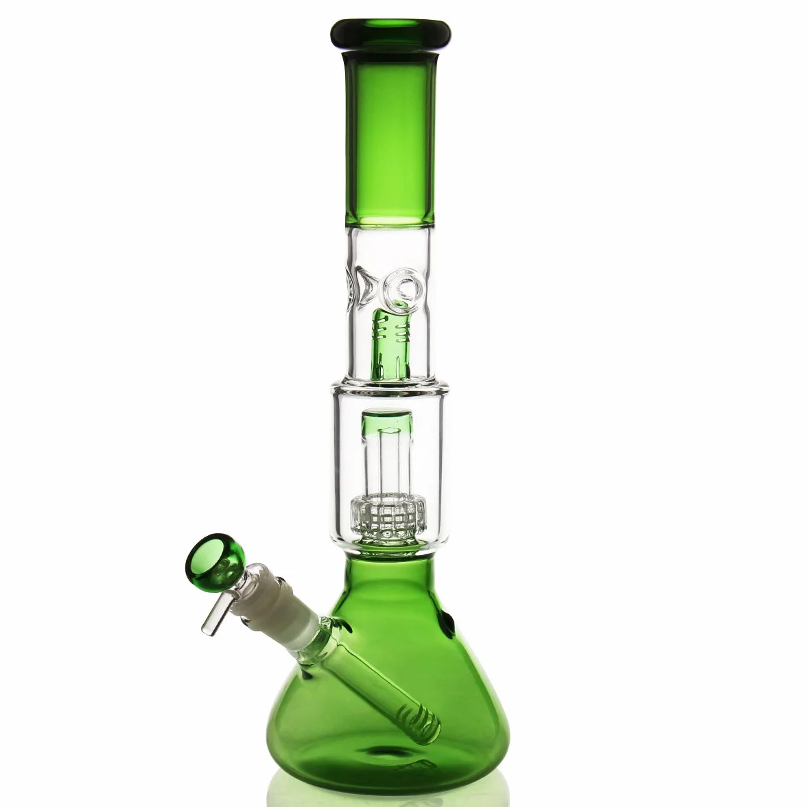 Szklany bong 34 cm perkolator fajka wodna 500 g