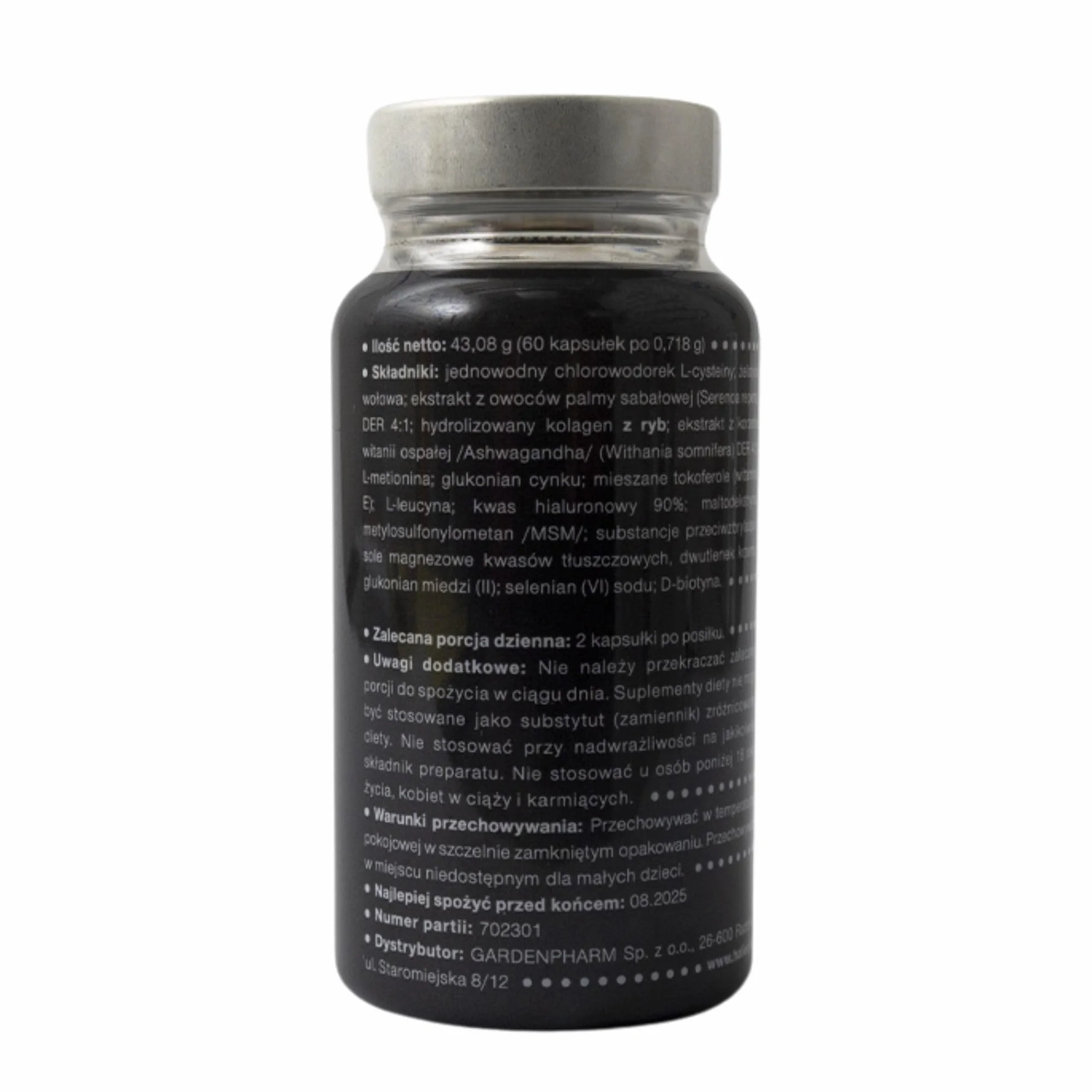 Hairvity Suplement Diety z Formułą Kolagen + Amino-complex, Nutrikosmetyk dla Mężczyzn Poprawia Stan Słabych i Suchych Włosów, Dawka Witamin i Minerałów dla Włosów 60 Kapsułek