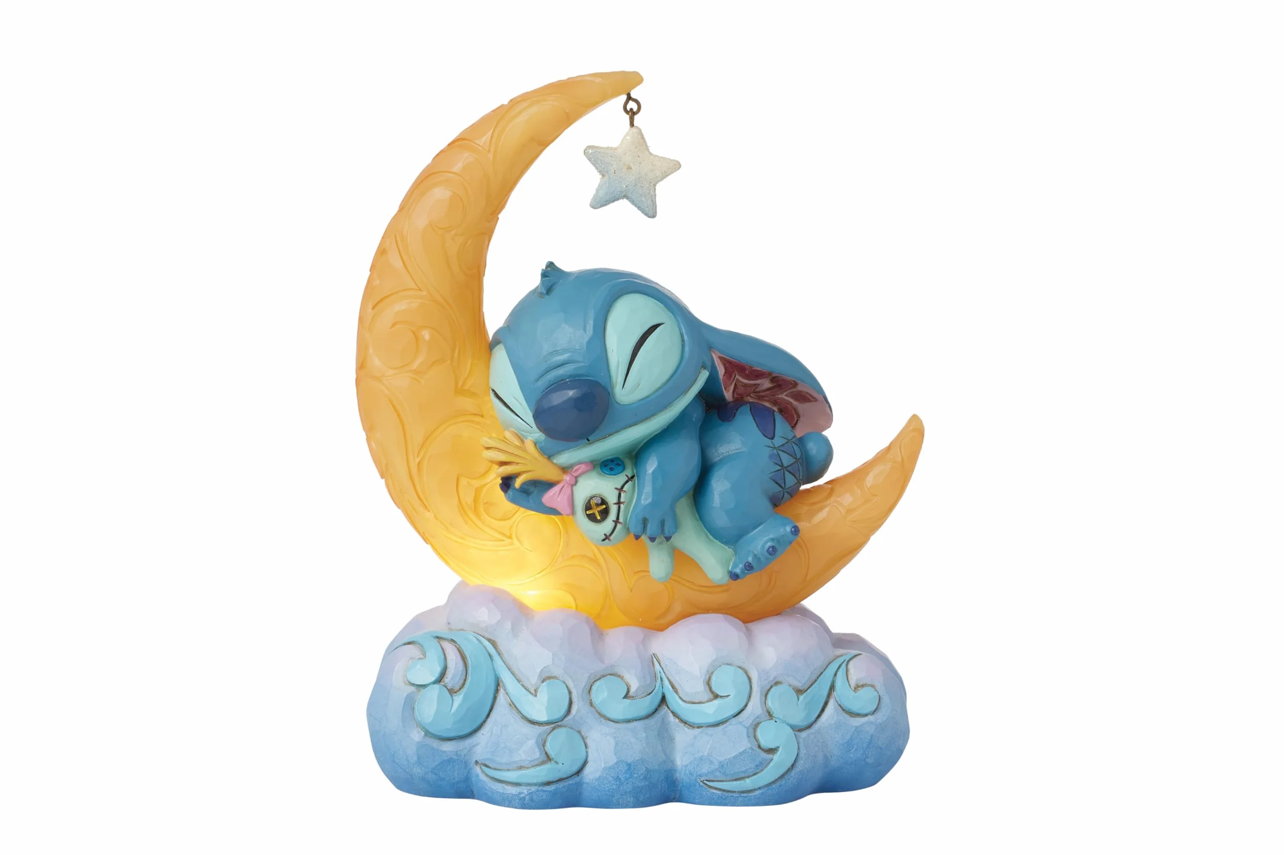 Disney Traditions Stitch and Scrump On Light Up Figurka Księżyca