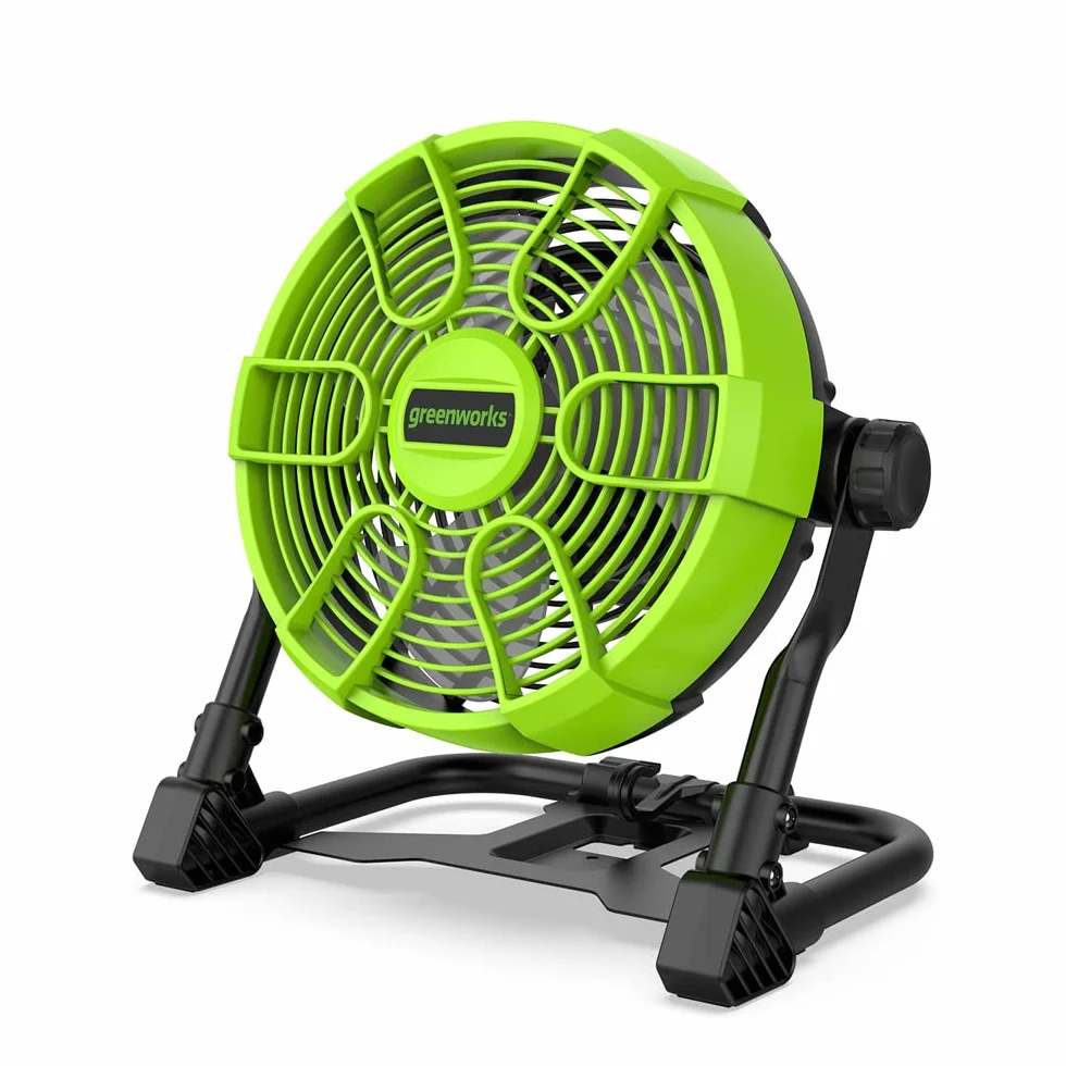 Greenworks G24FAN Akumulatorowy Wentylator Hybrydowy 25,4 cm 2600 obr/min 5 Ustawień Szybkości Obrotowa Głowica 360° BEZ Akumulatora 24V