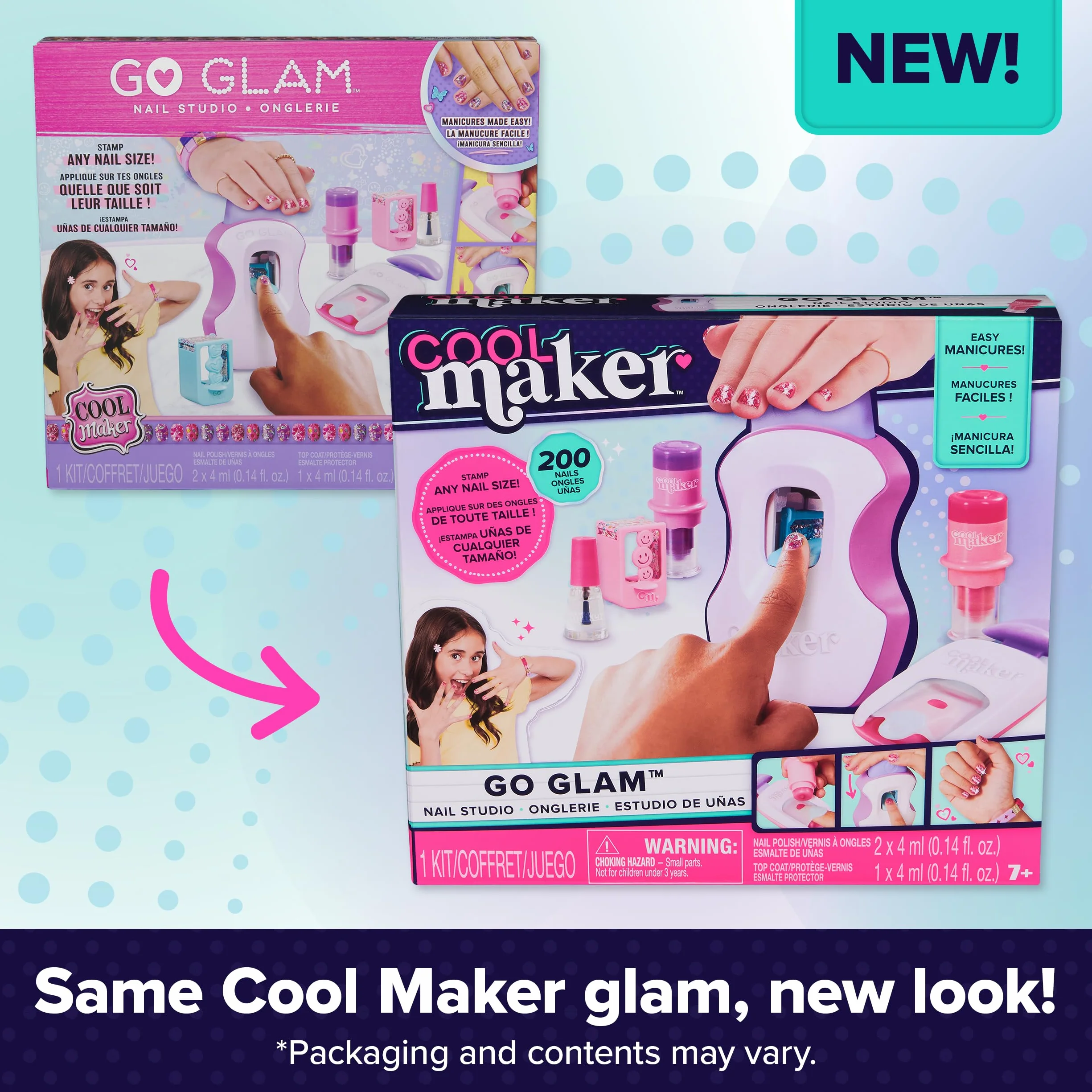 Cool MAKER Go Glam Studio paznokci – do stylowych paznokci z motywami, łatwe lakierowanie i drukowanie, dla dzieci od 7 lat