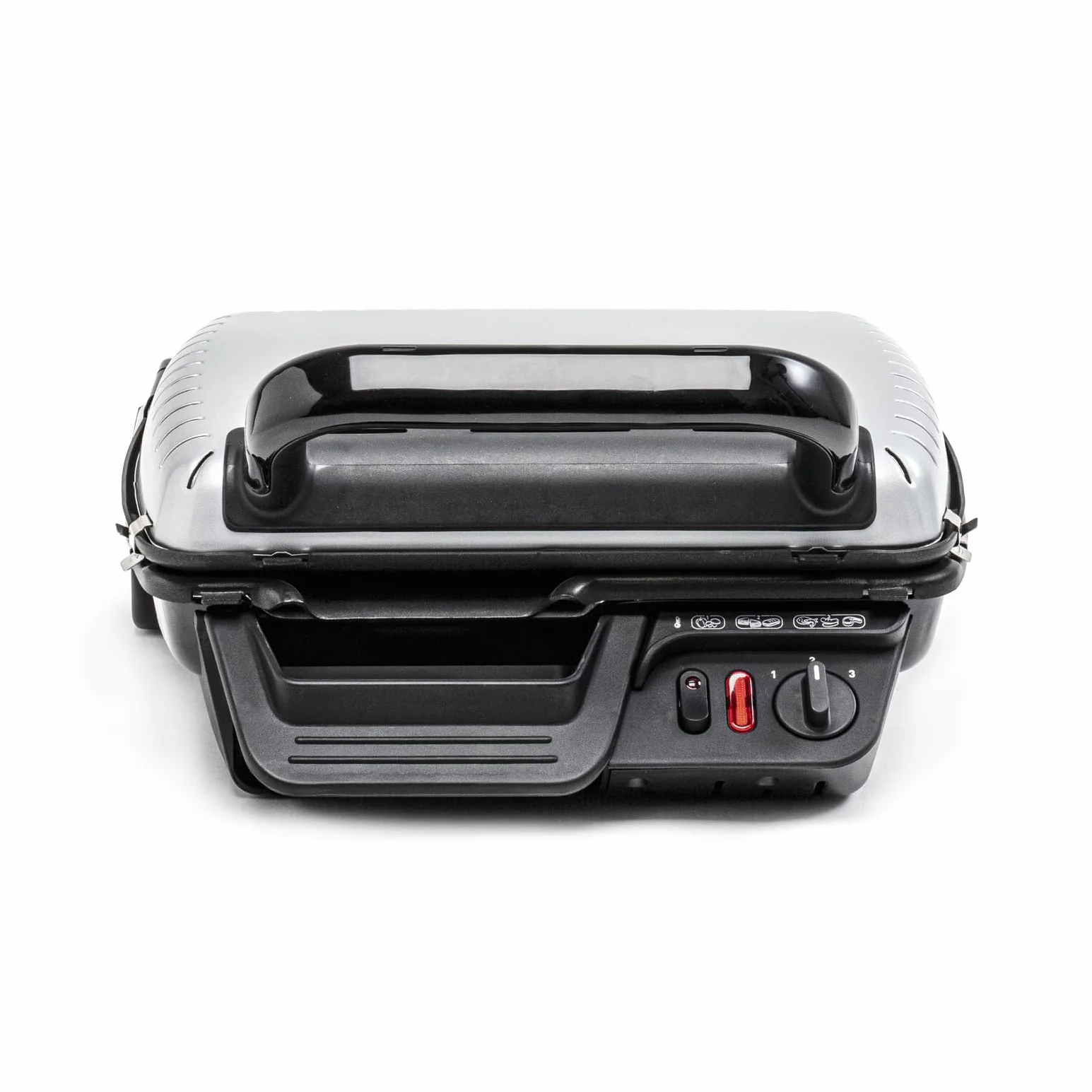 TEFAL GC3050 Ultra Compact Classic Grill Elektryczny, regulowany termostat, nieprzywierająca powłoka, srebrny